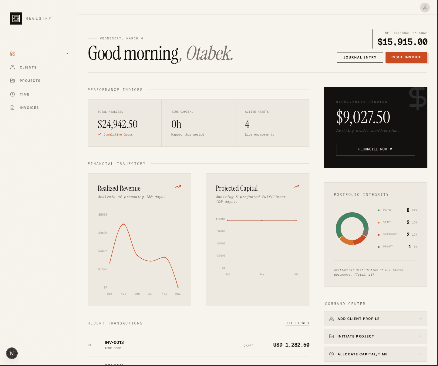 FreelanceHQ screenshot 2