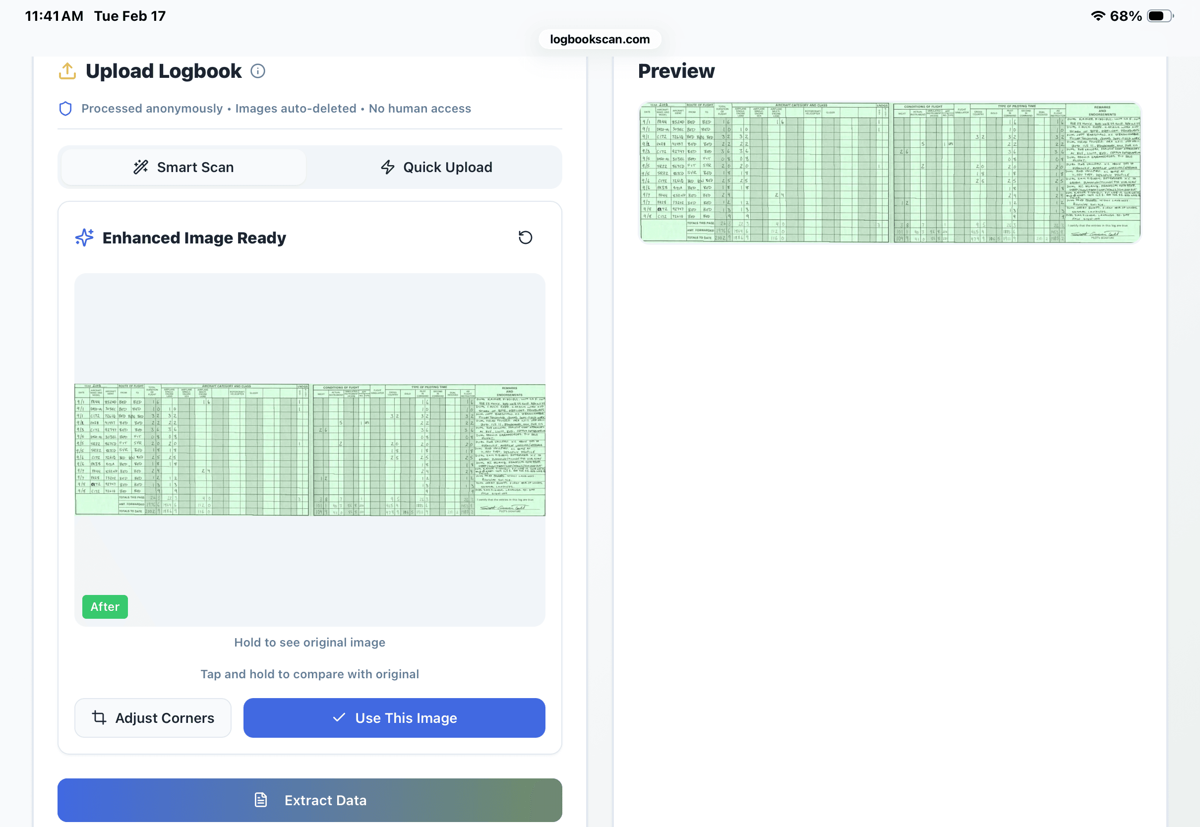 LogbookScan screenshot 2