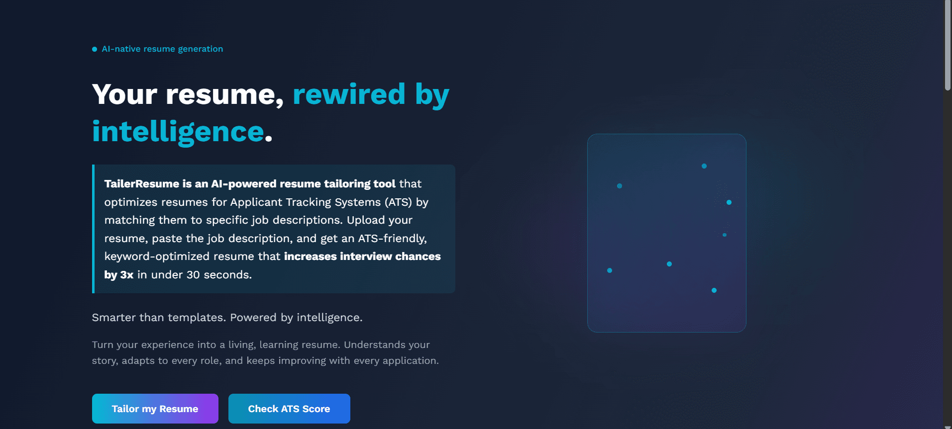 Tailer Resume screenshot 2