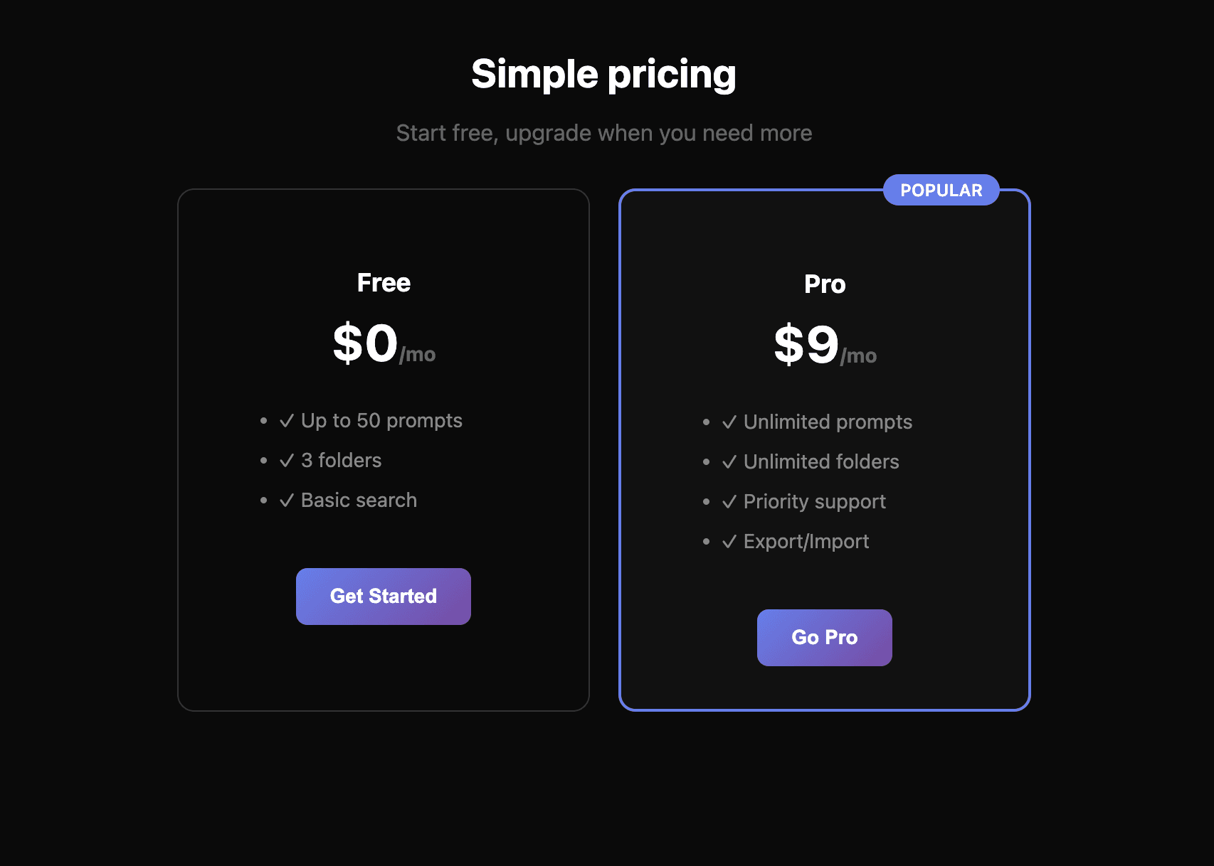 Prompt Vault screenshot 2