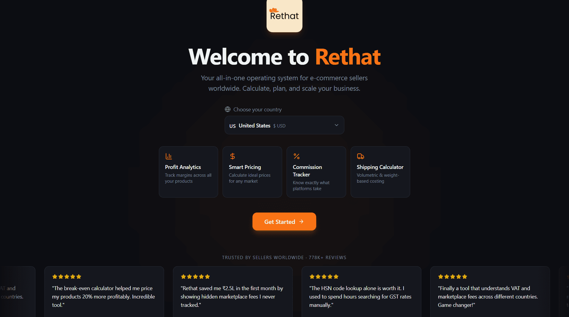 Rethat - Seller Operating System screenshot 1