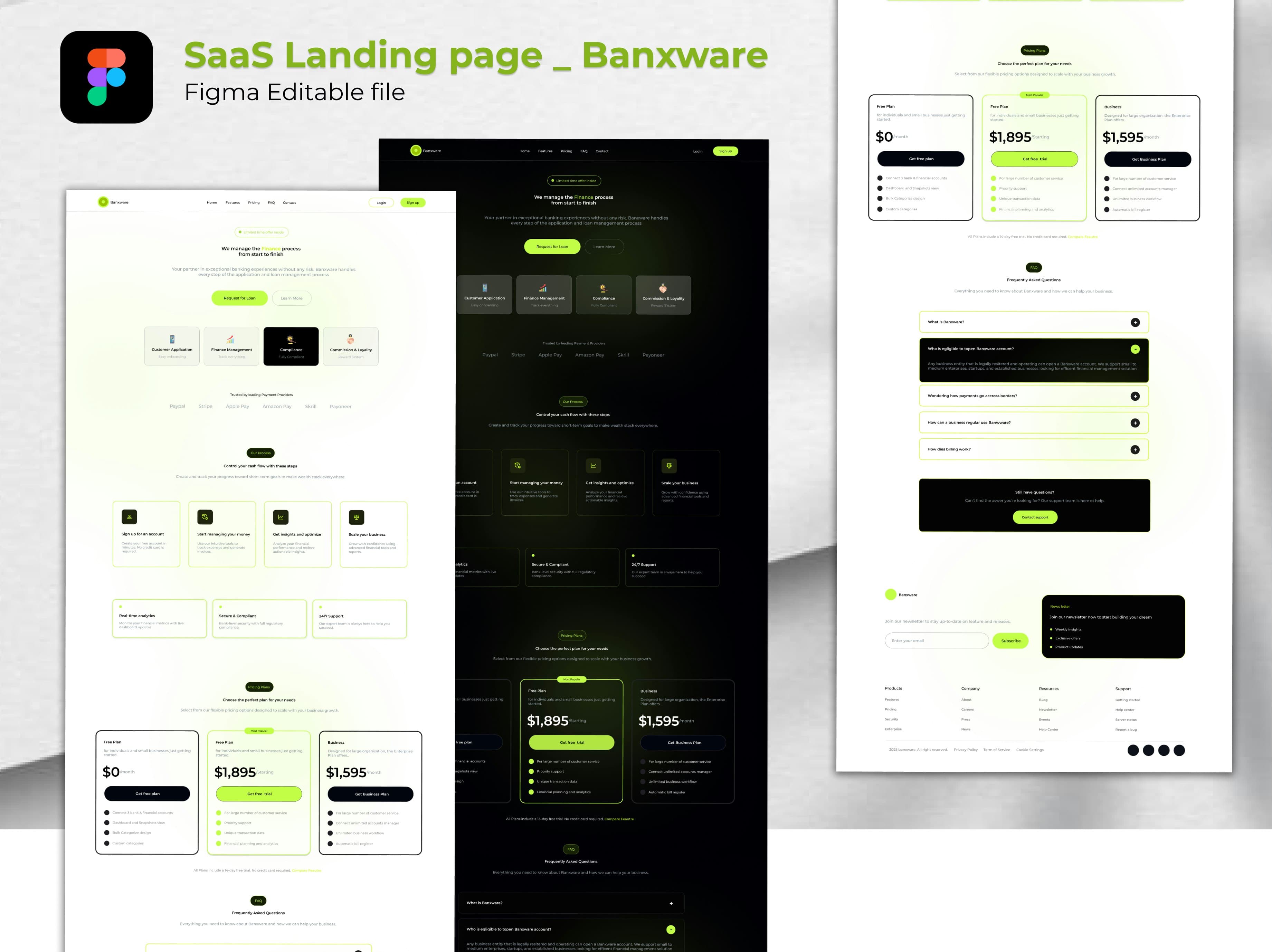 Banxware SaaS Landing Page Template screenshot 2