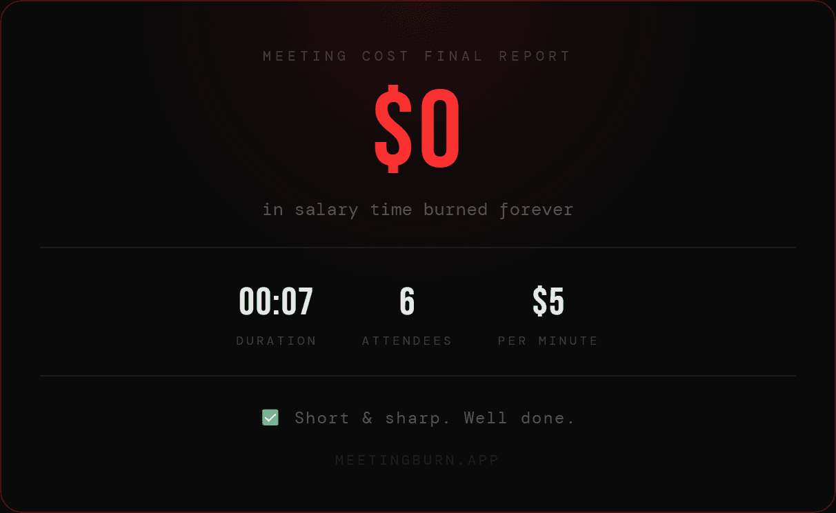 MeetingBurn screenshot 1