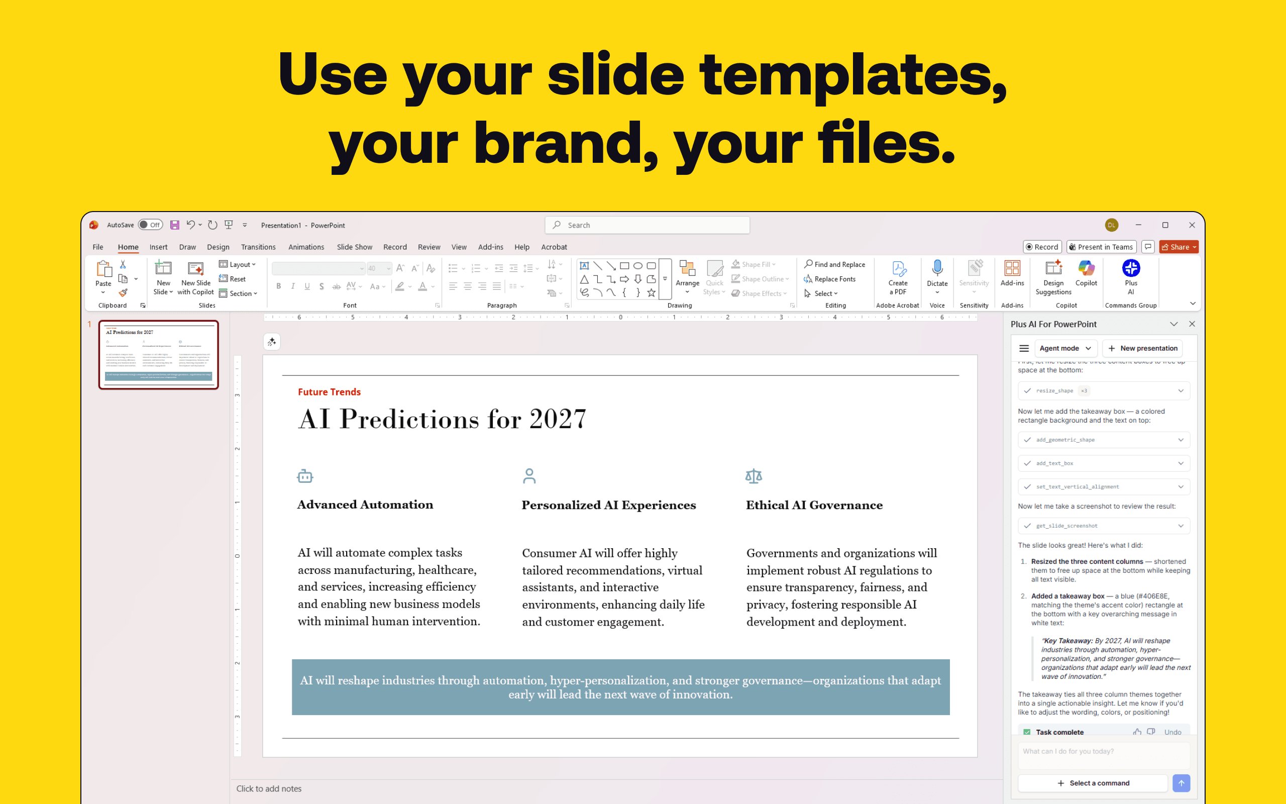 Plus AI Presentation Agent screenshot 3