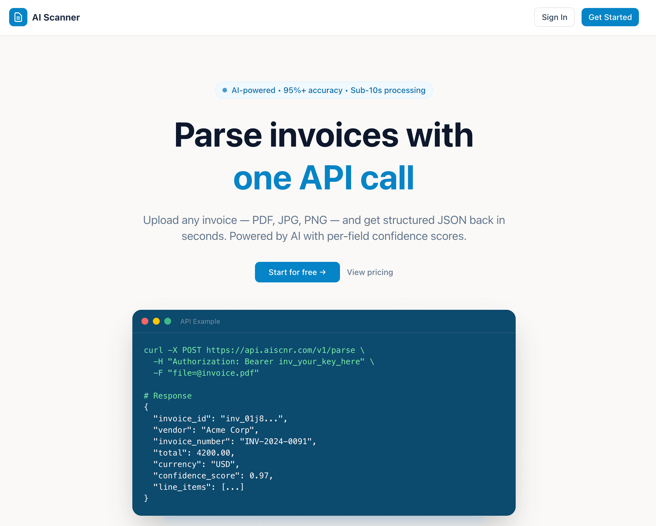 AI Scnr - Invoice AI Scanner screenshot 1