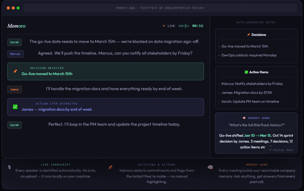 Memoro — Every Meeting Makes You Smarter screenshot 1