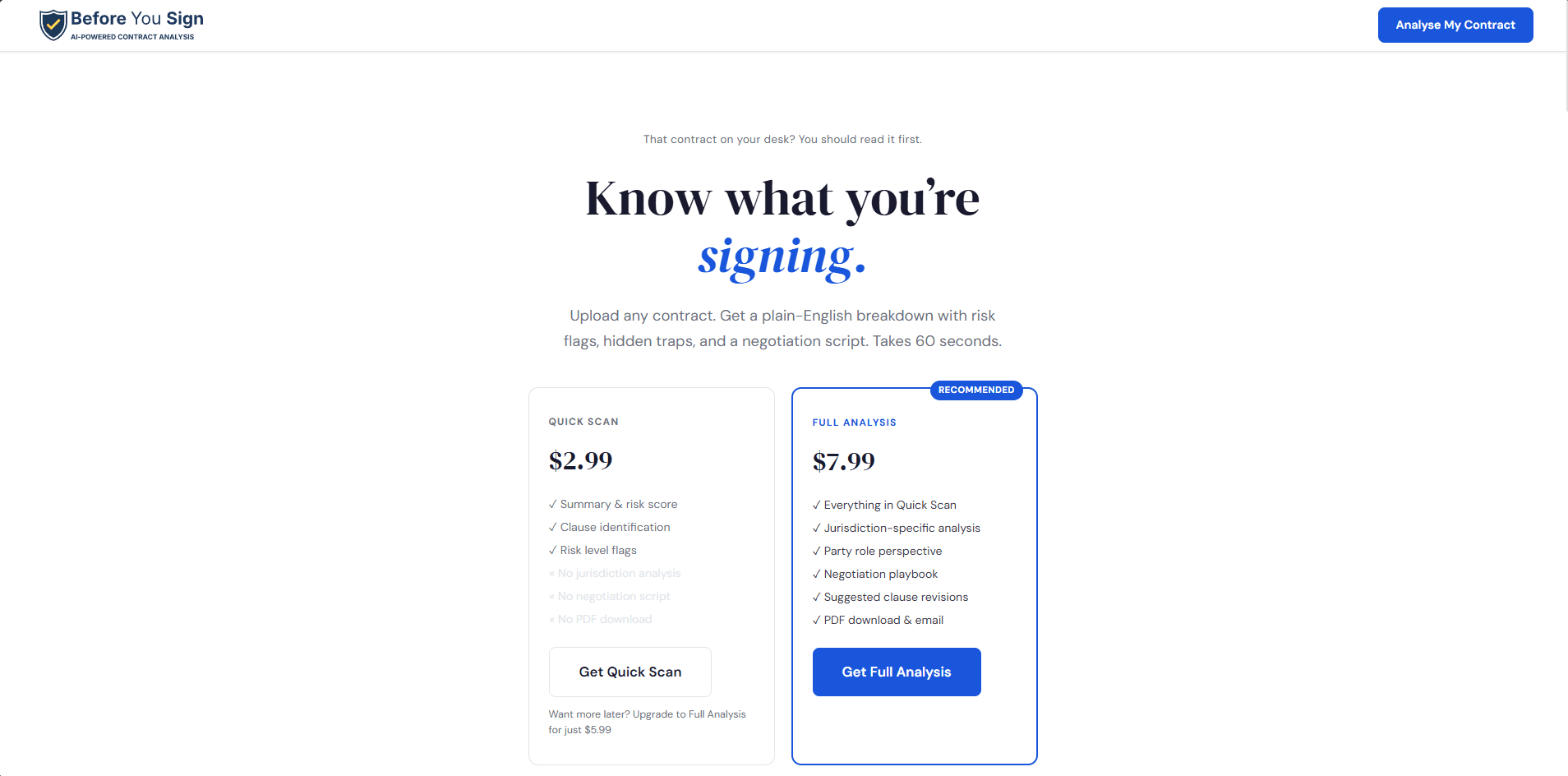 BeforeYouSign screenshot 1