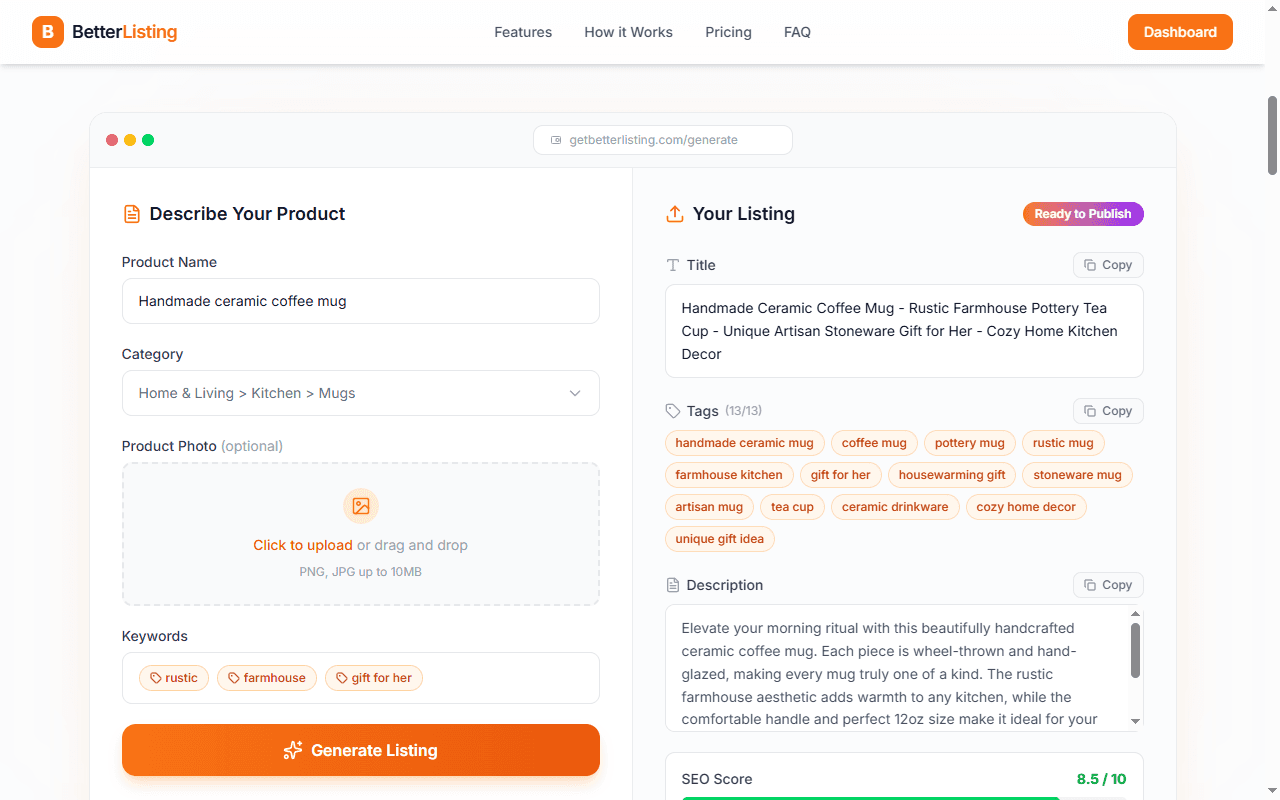 BetterListing screenshot 2