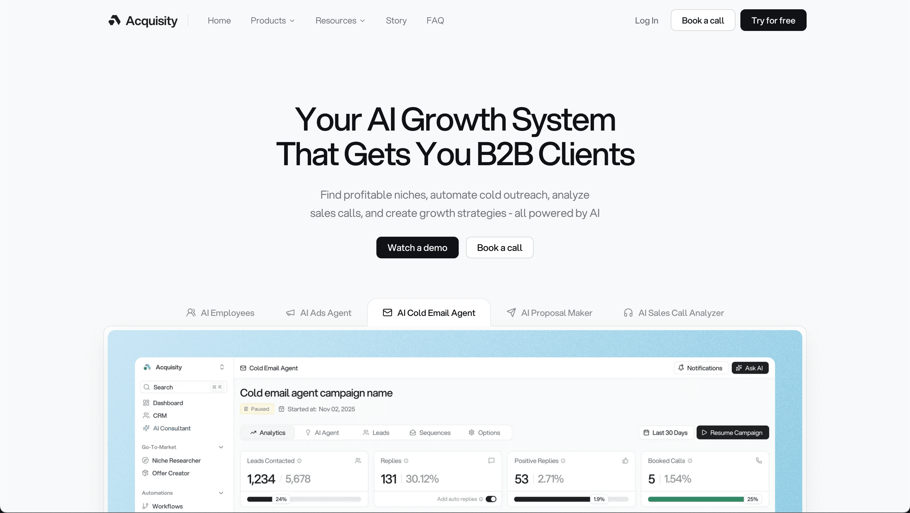 Acquisity screenshot 1