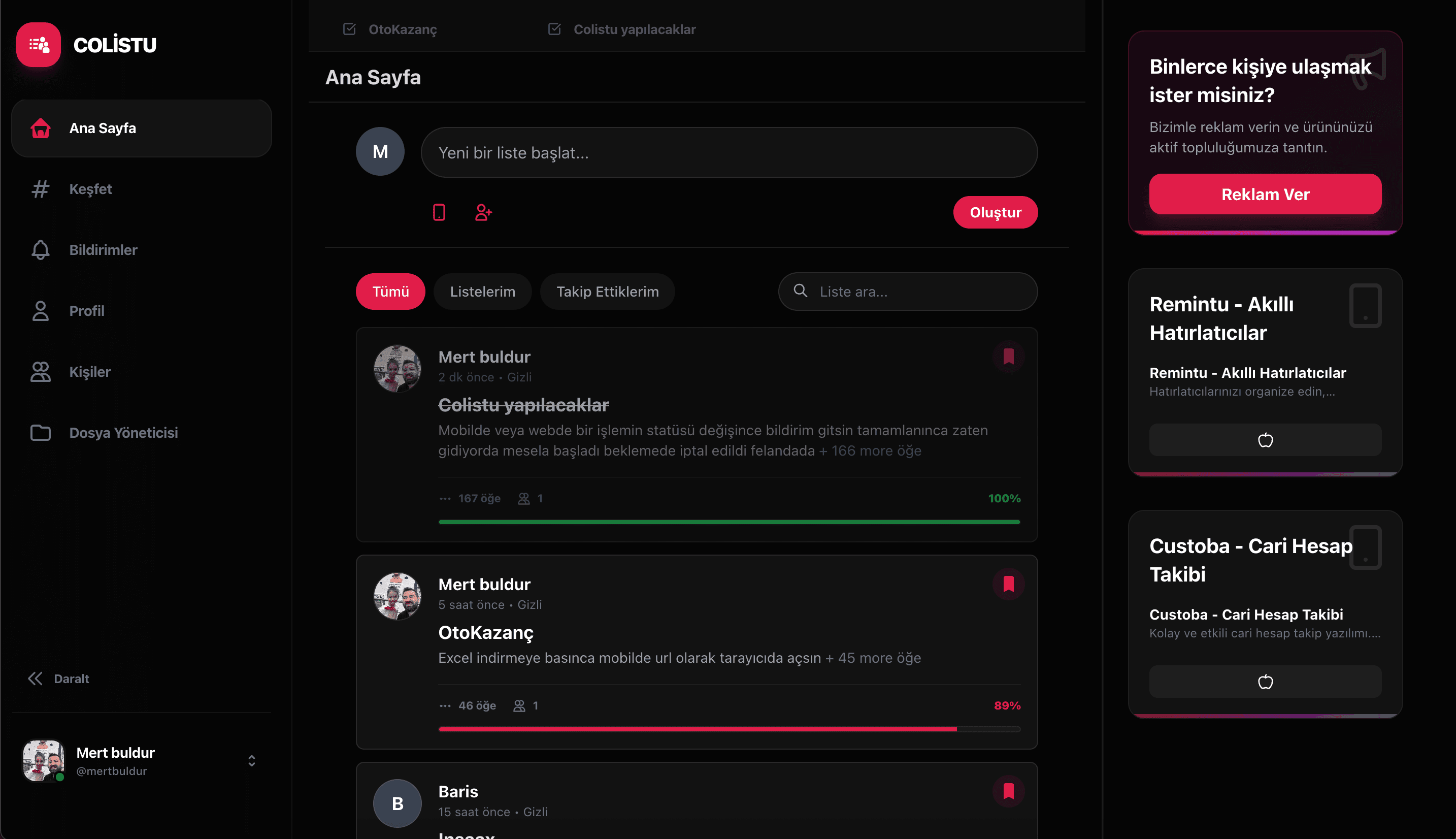 Colistu screenshot 2