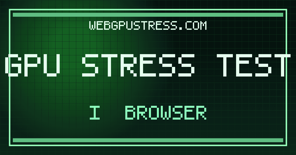 WebGPUStress screenshot 1