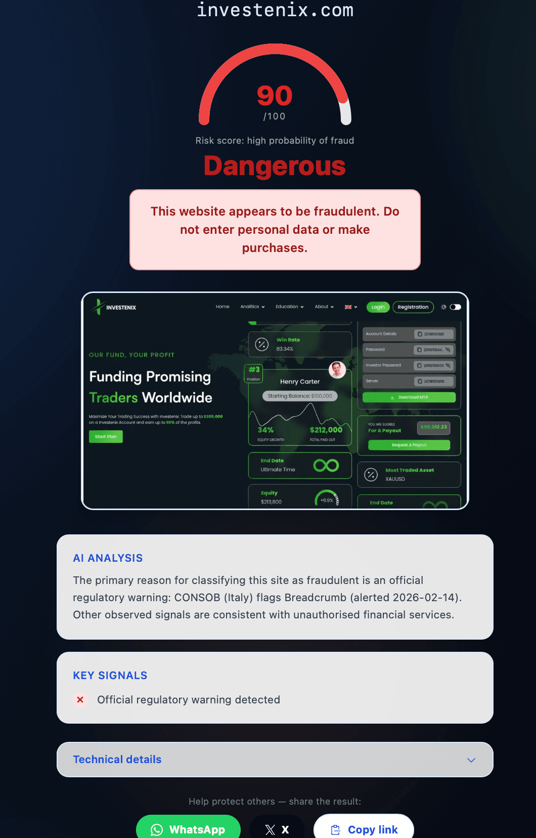 Desenmascara.me screenshot 2