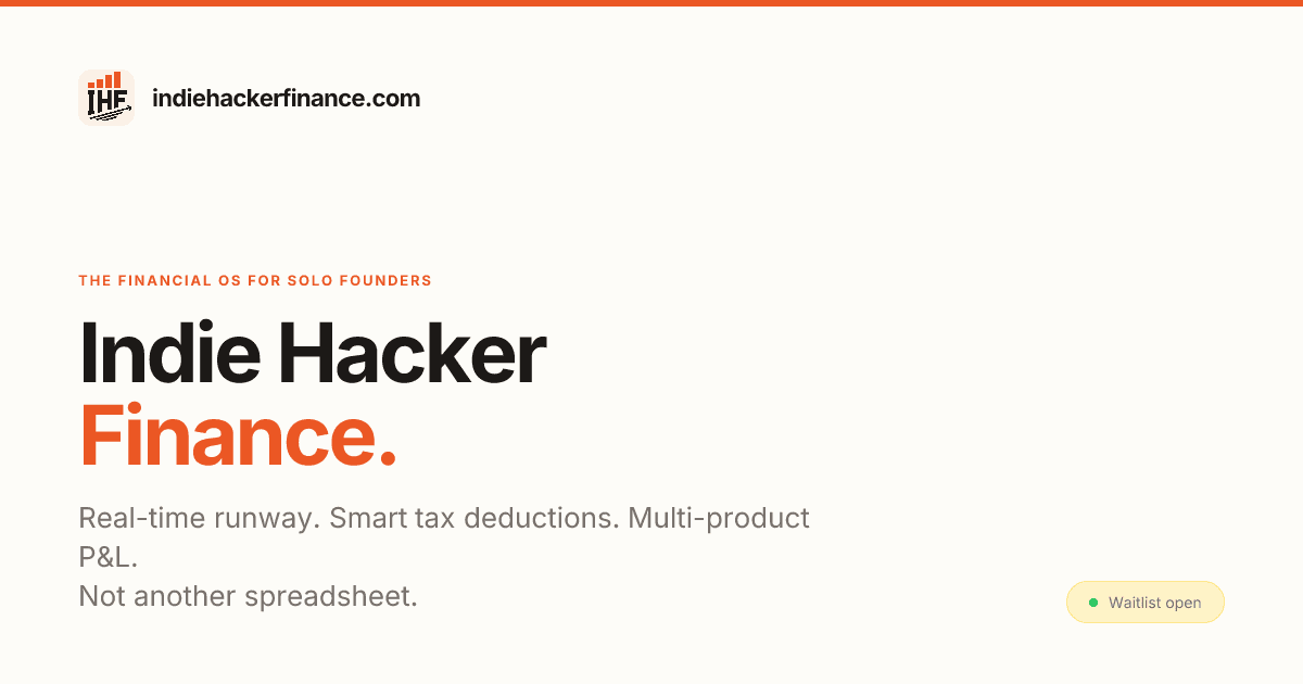Indie Hacker Finance screenshot 1