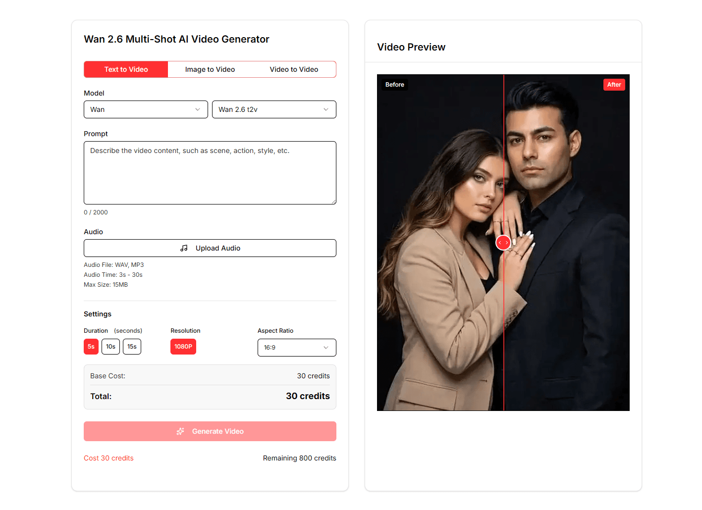 Wan AI Generator screenshot 2