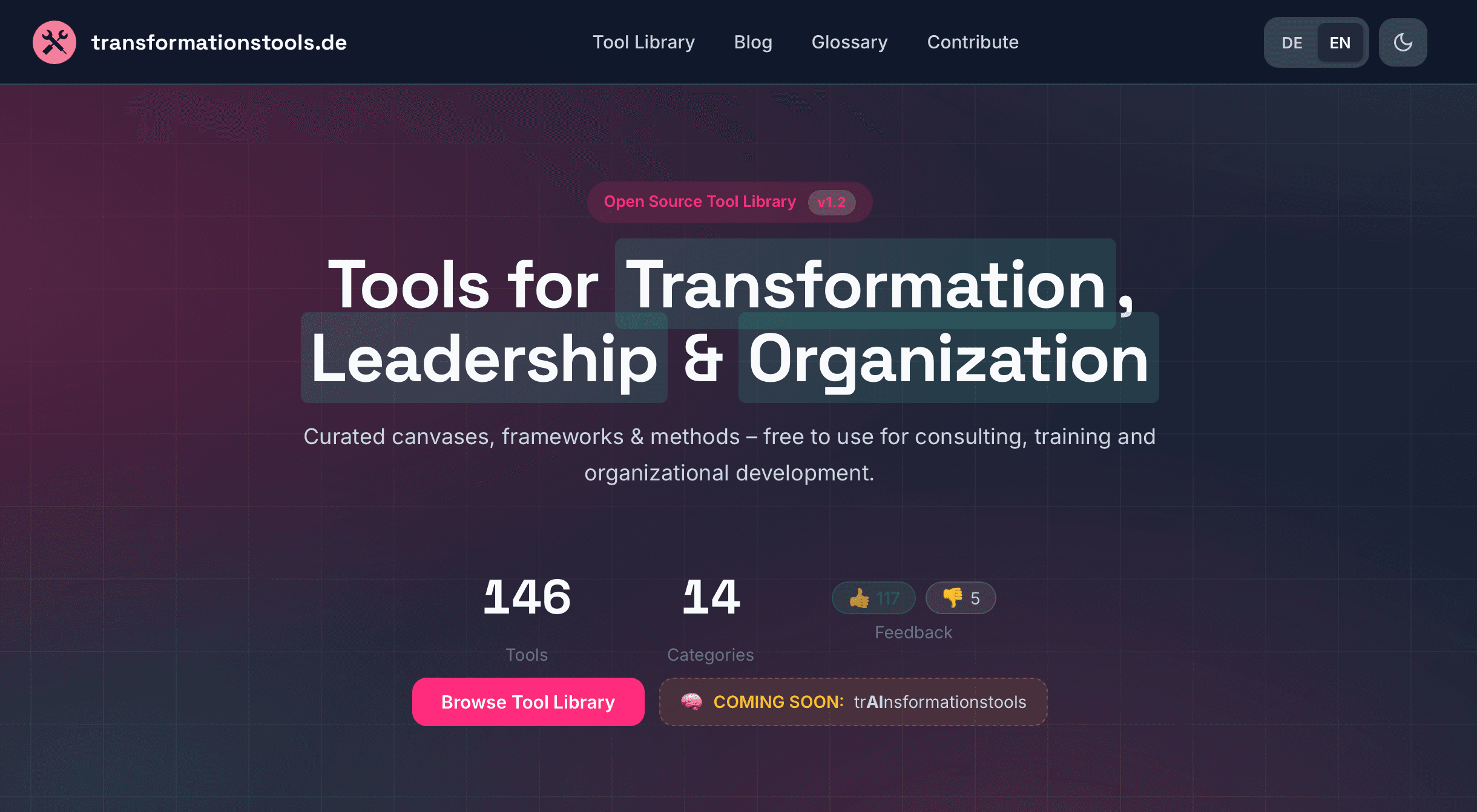 Transformationstools screenshot 2
