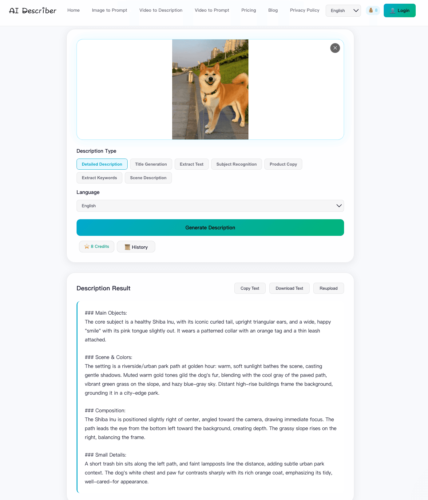 aidescr – AI Image & Video Describer screenshot 2