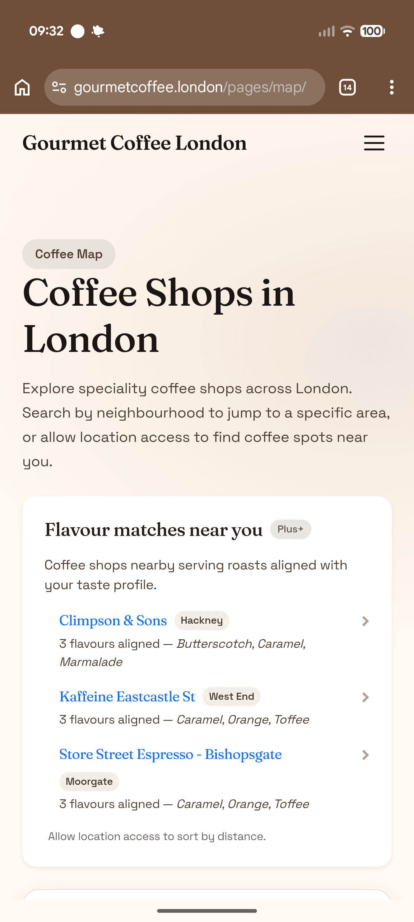 Gourmet Coffee London screenshot 2