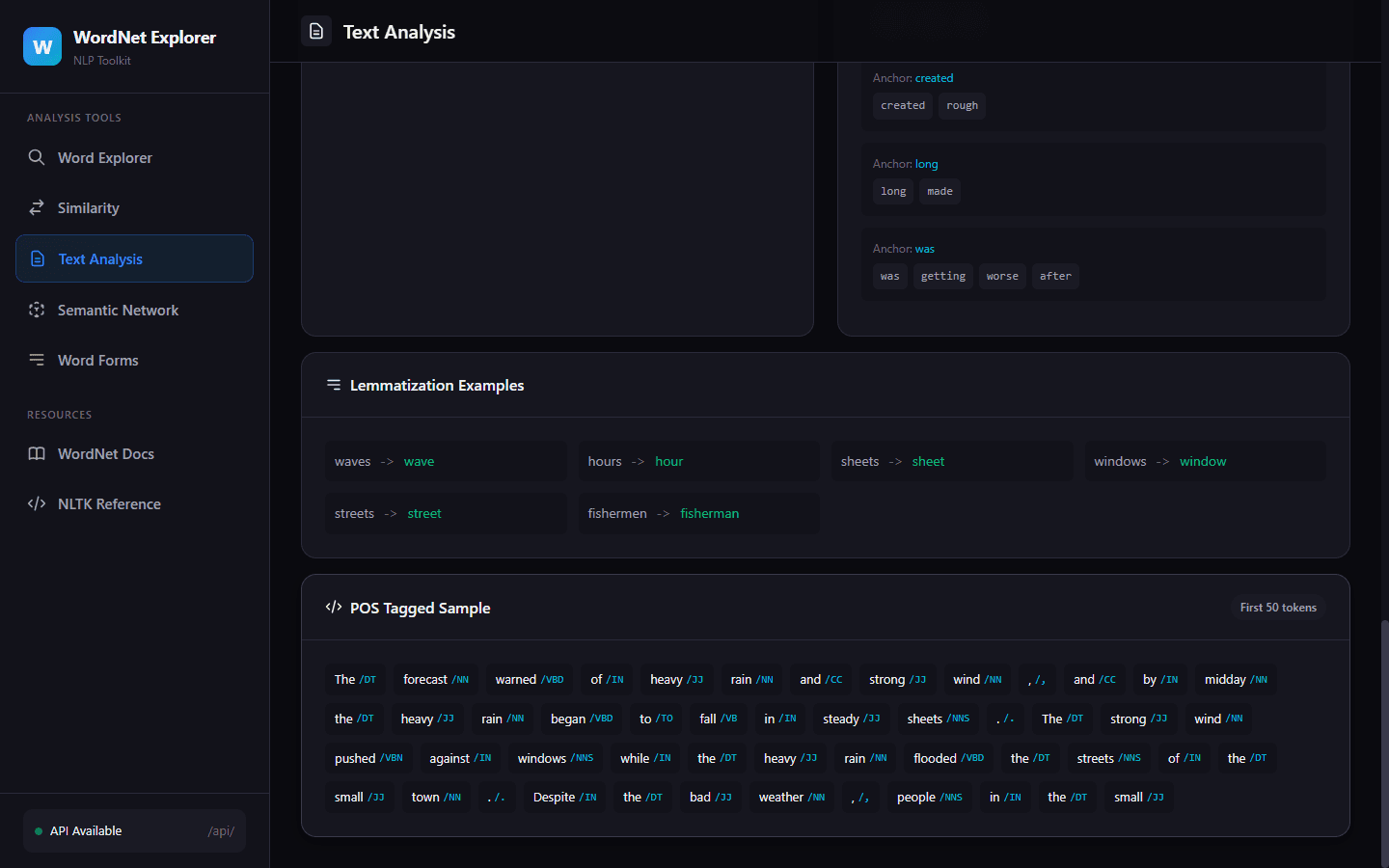 WordNet Explorer: NLP Toolkit screenshot 5