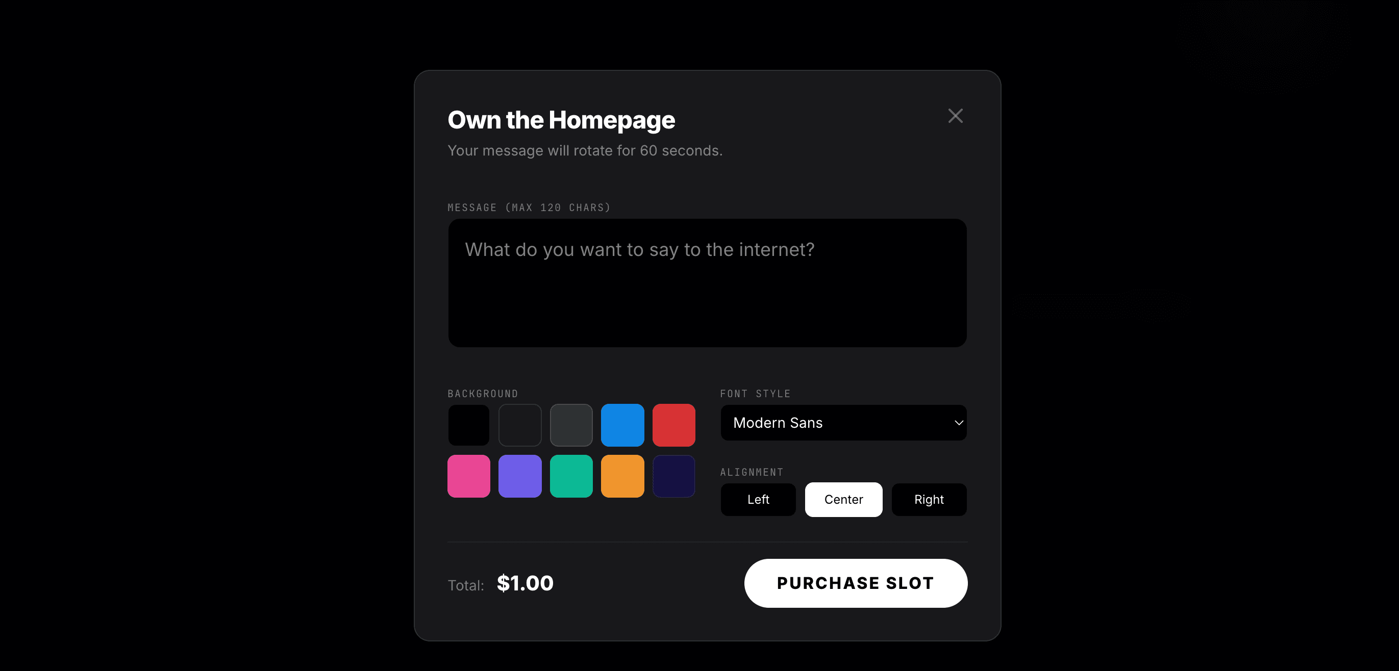 DollarInternet — Own the Homepage screenshot 2