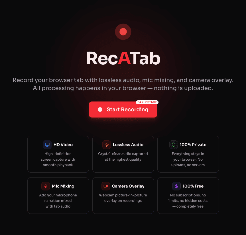 RecATab screenshot 1