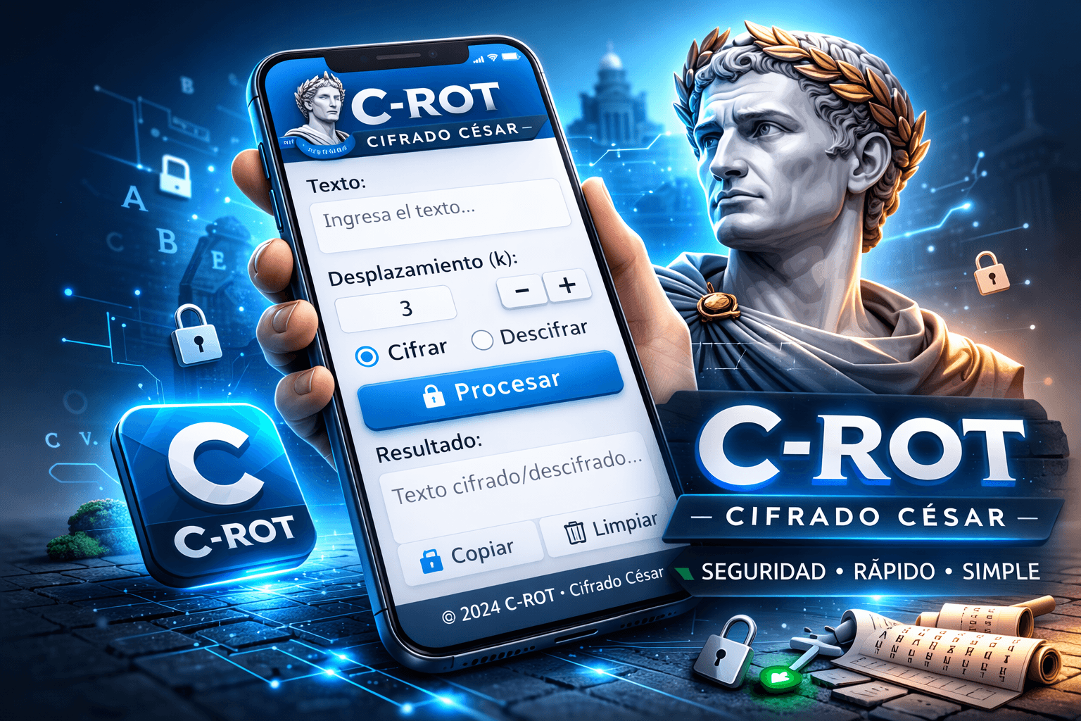 Cifrado César   C-ROT screenshot 1