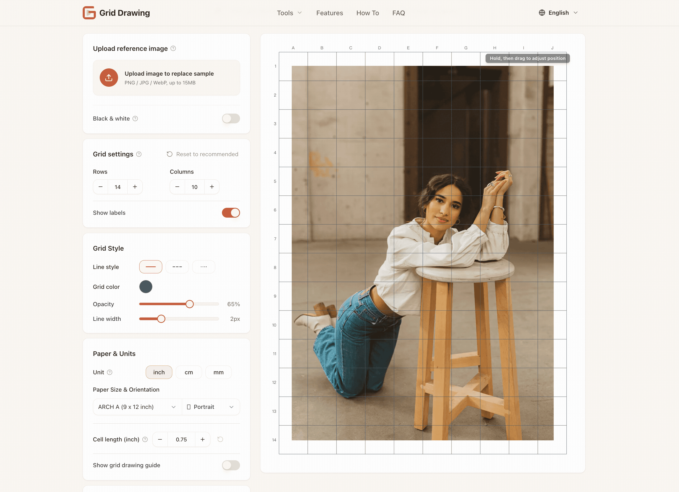 Free Online Grid Maker for Artists screenshot 1
