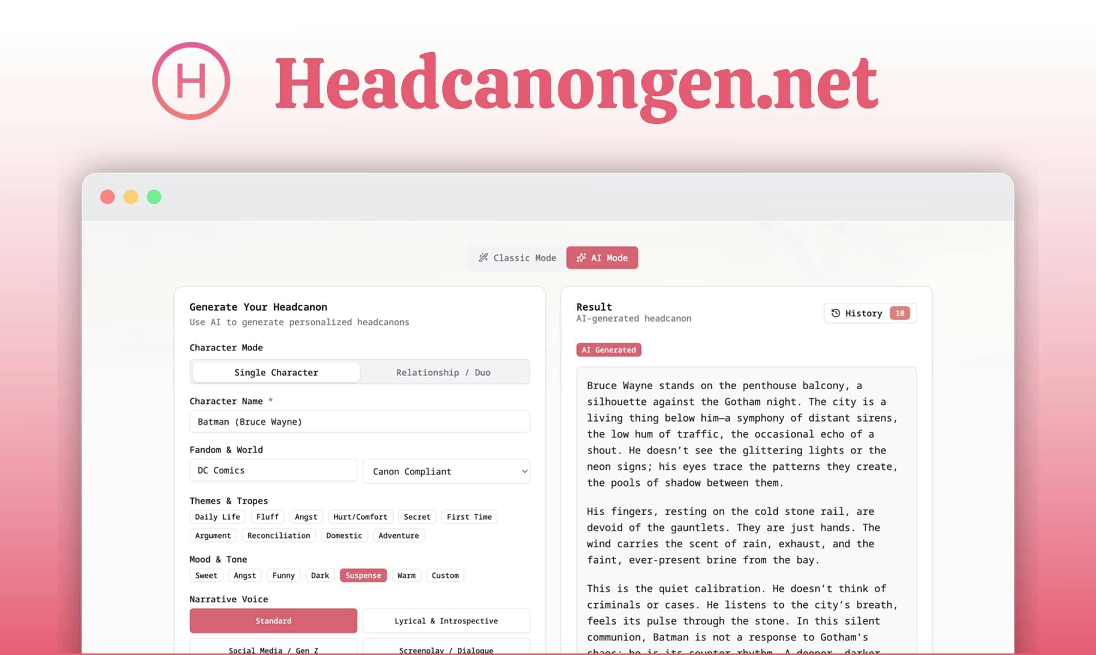 Headcanon Generator - AI Powerd screenshot 1