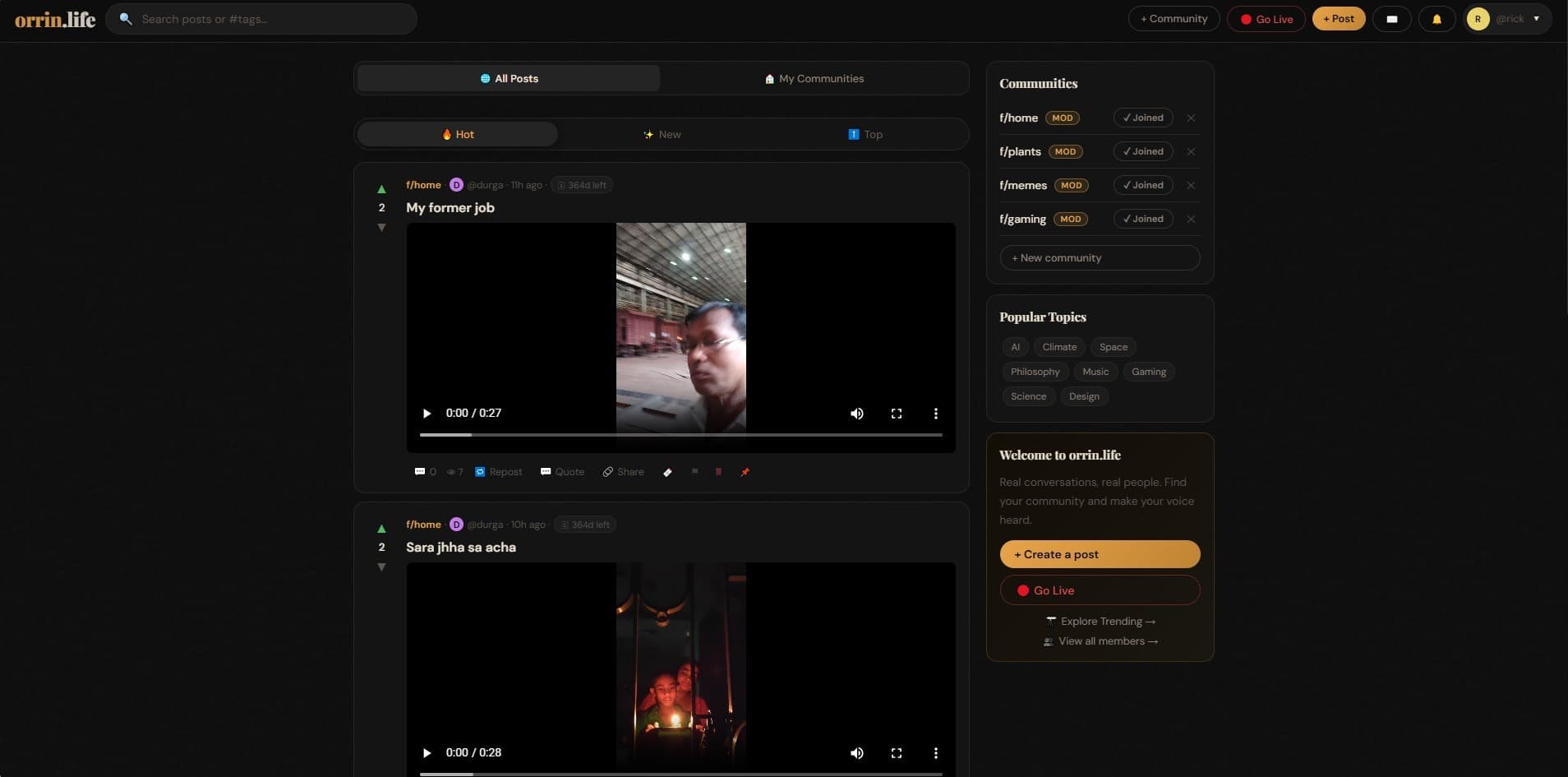 orrin.life — Join the conversation screenshot 2