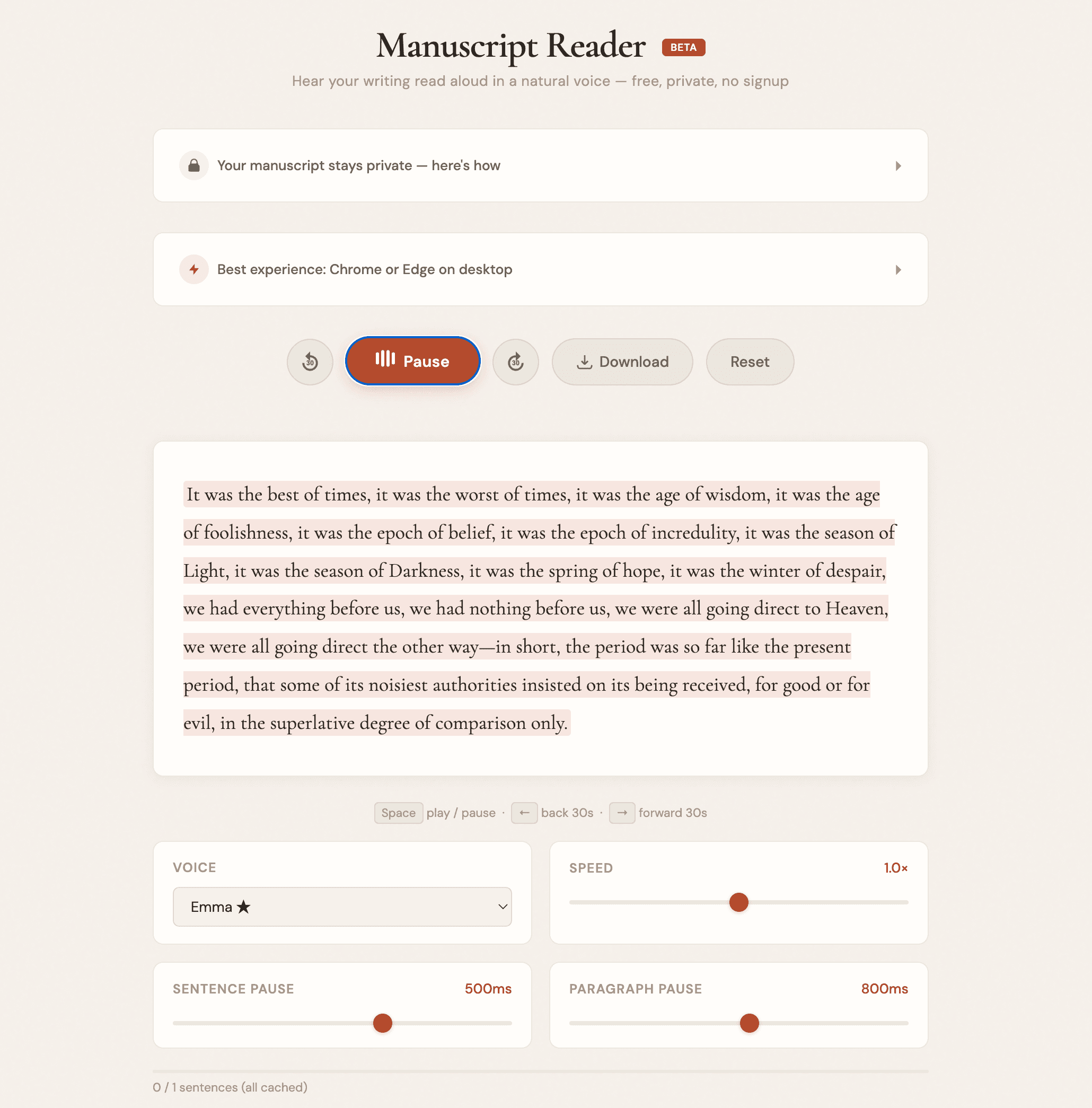 Manuscript Reader screenshot 1