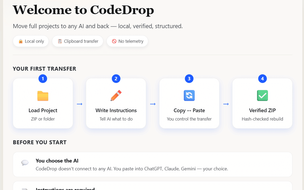 CodeDrop screenshot 3