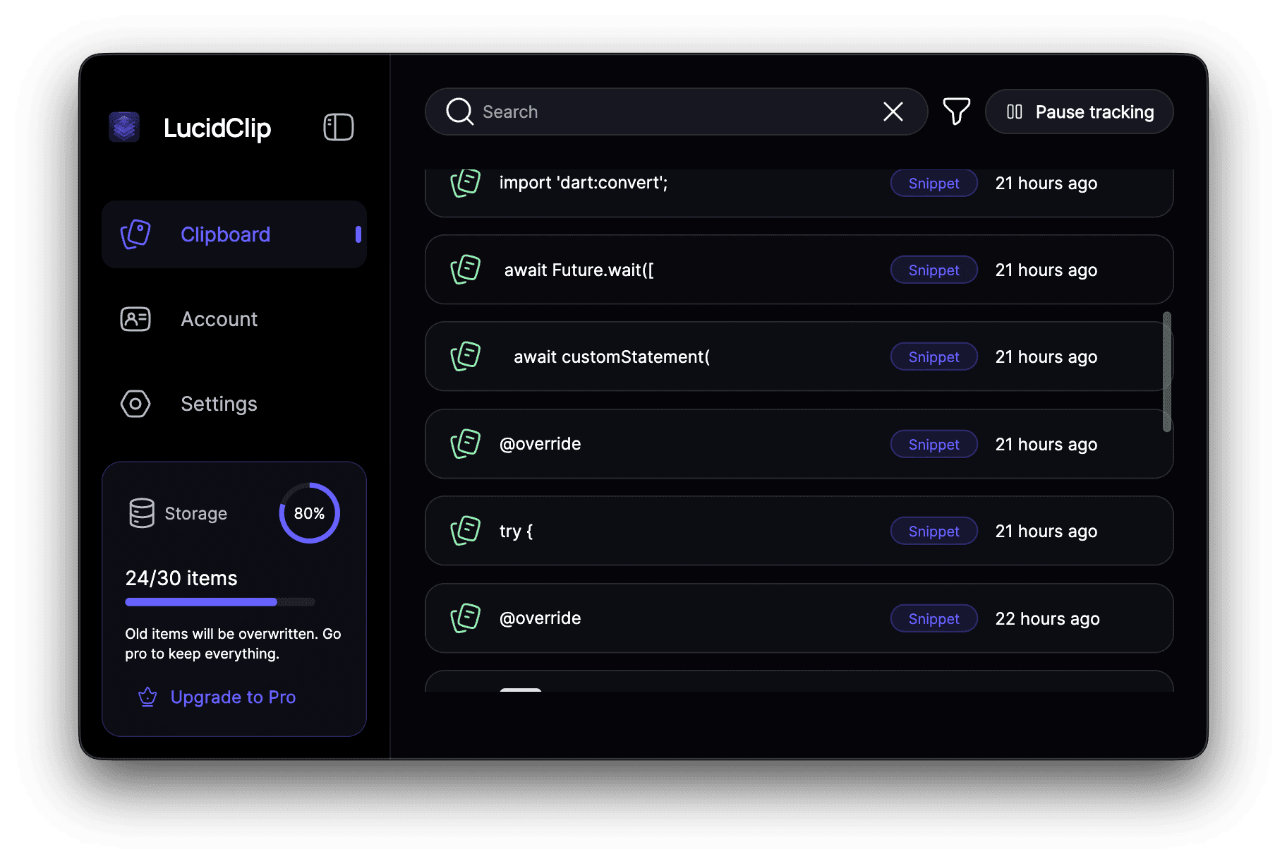 LucidClip screenshot 2