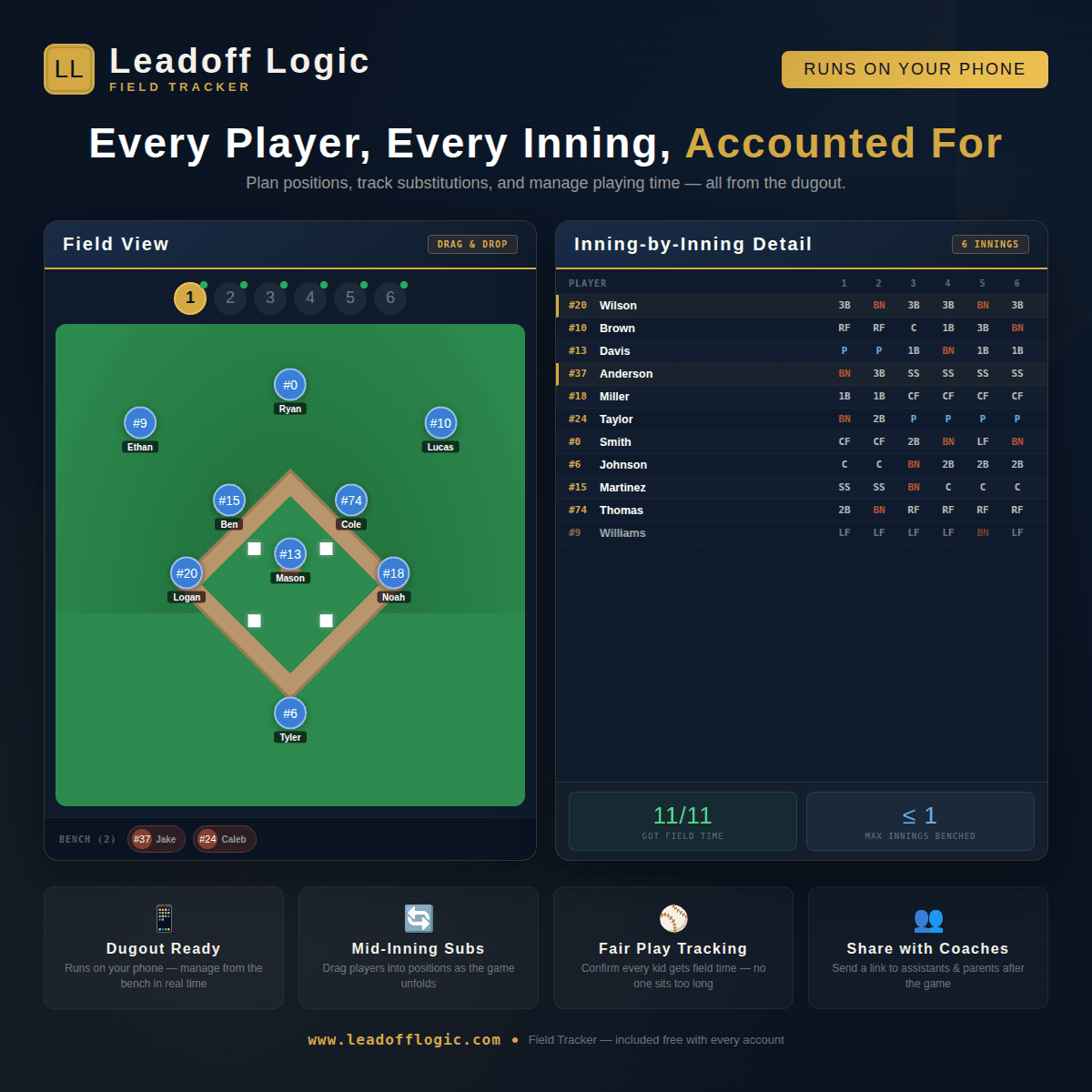 Leadoff Logic screenshot 2
