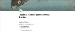 Personal Finance & Investment Tracker