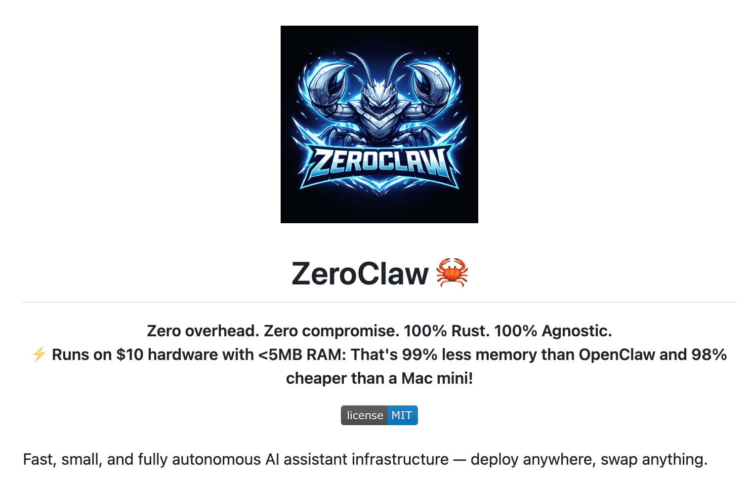ZeroClaw screenshot 1
