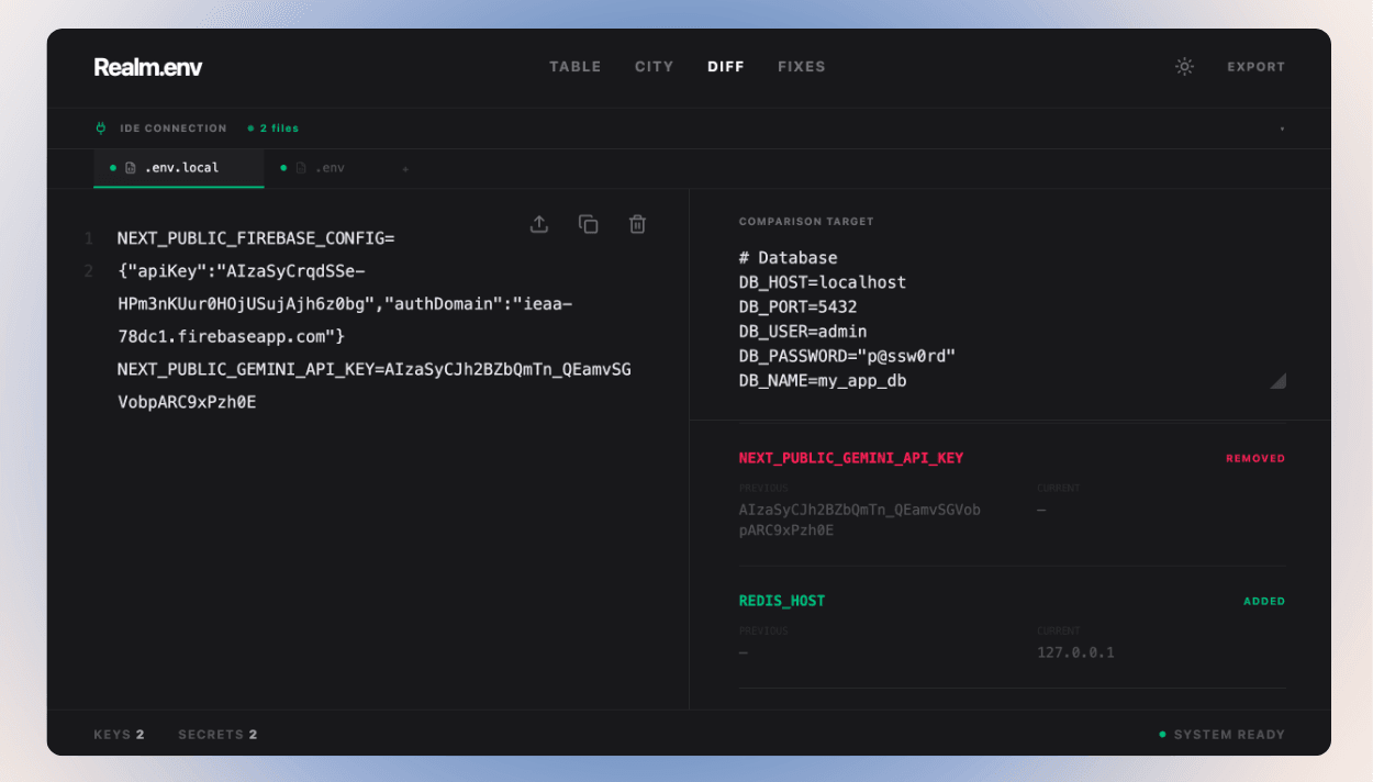 REALM .ENV screenshot 2