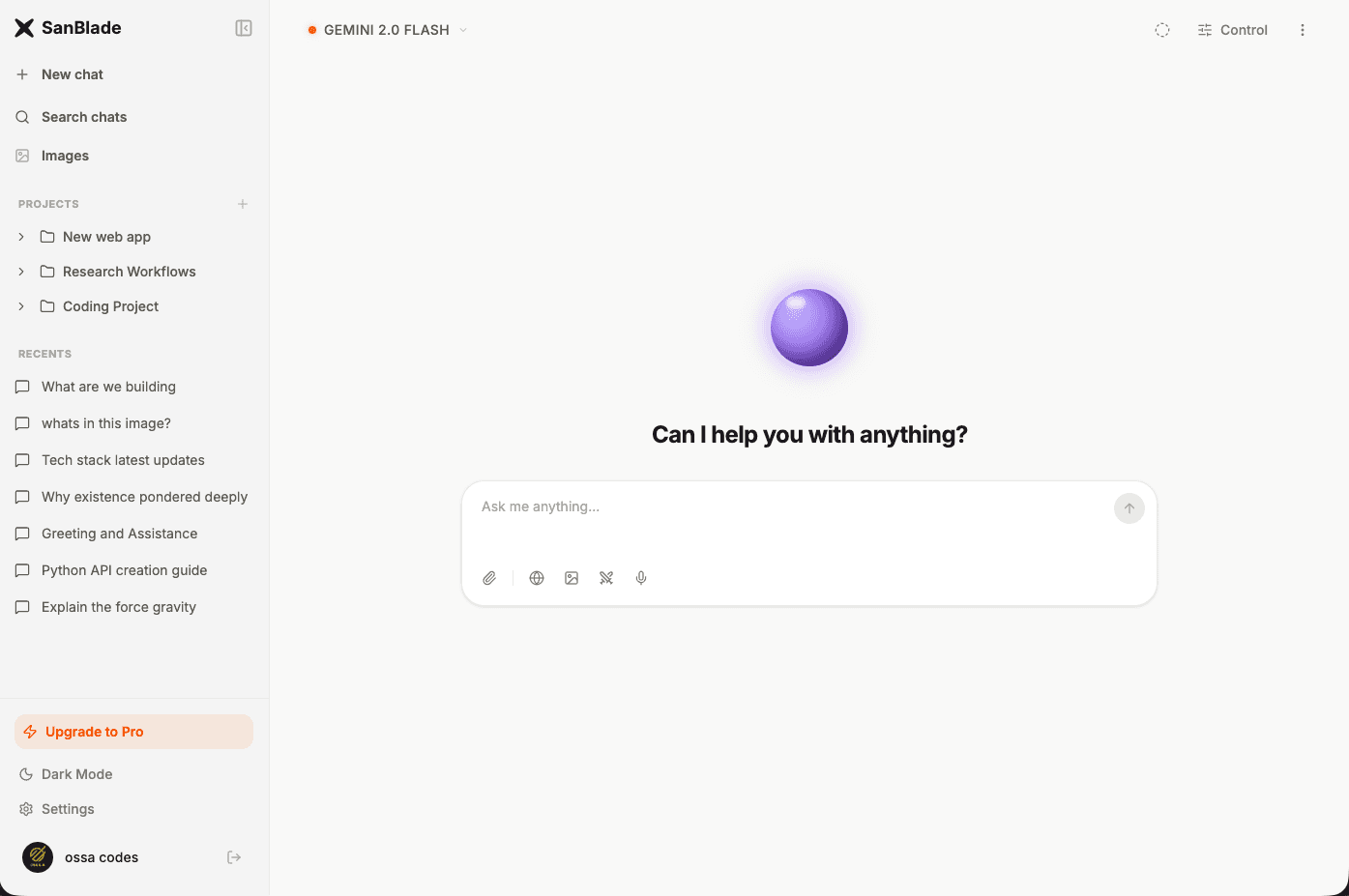 SanBlade – The AI Workspace screenshot 2