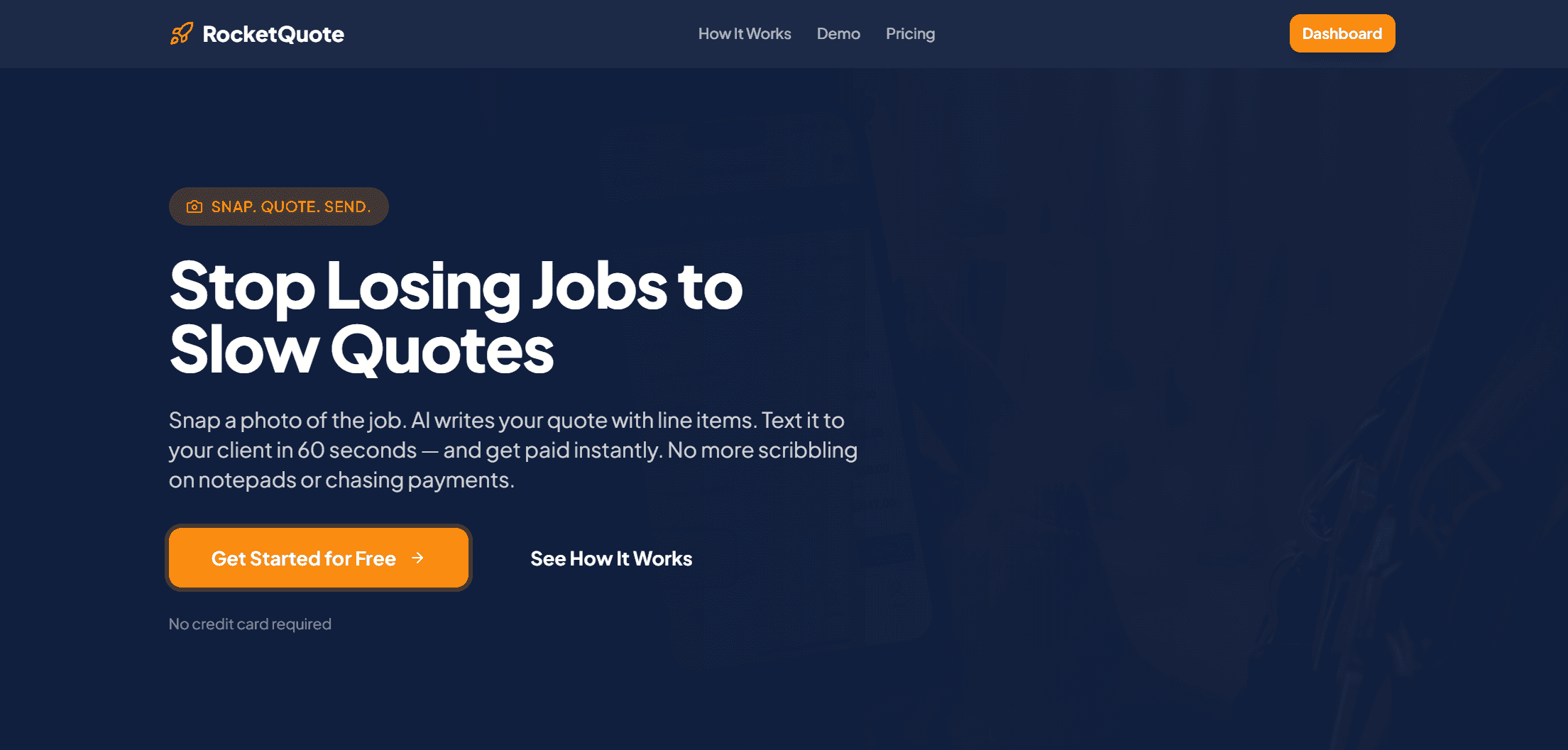 RocketQuote screenshot 2