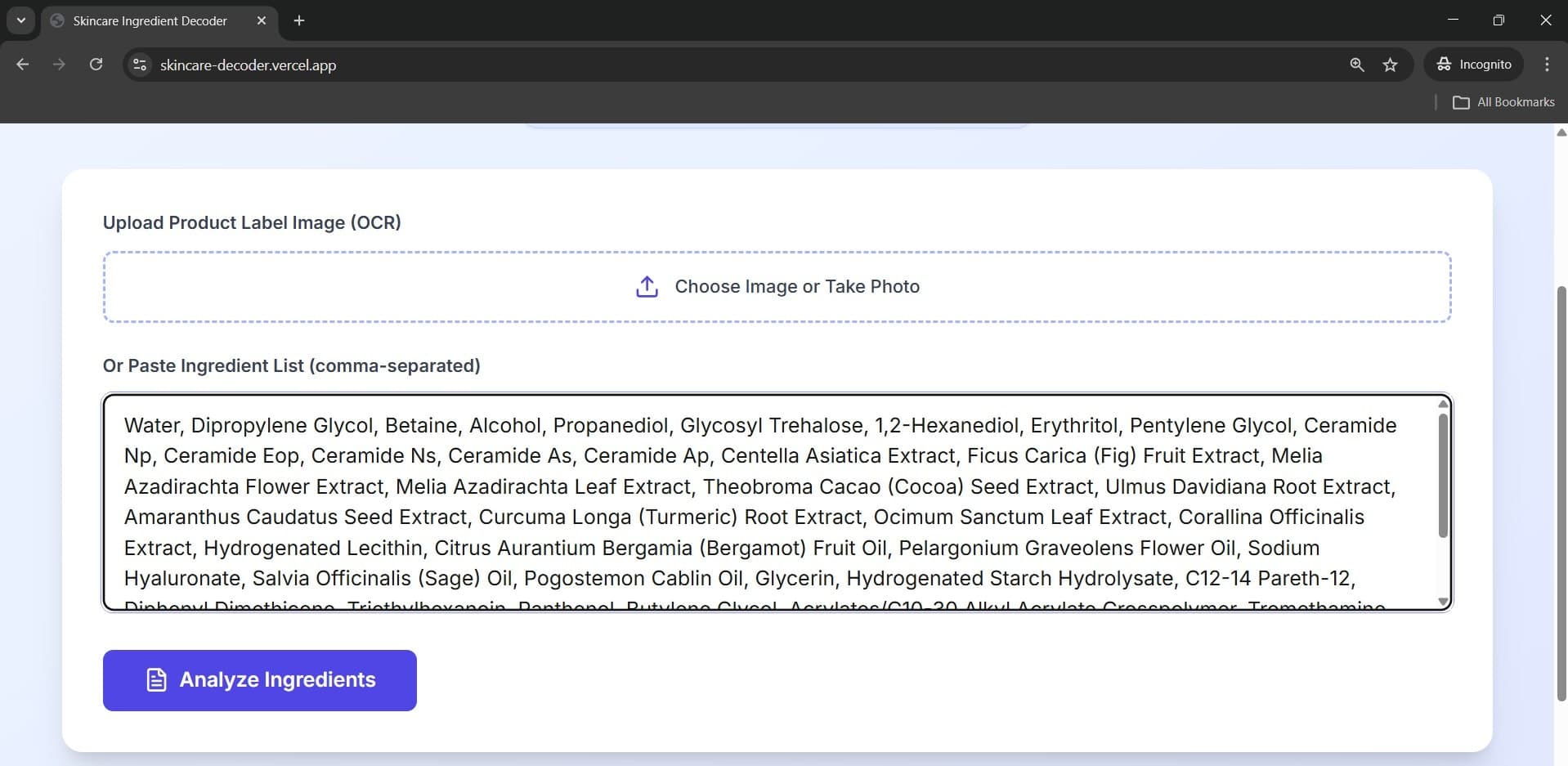 Skincare Ingredient Decoder screenshot 6