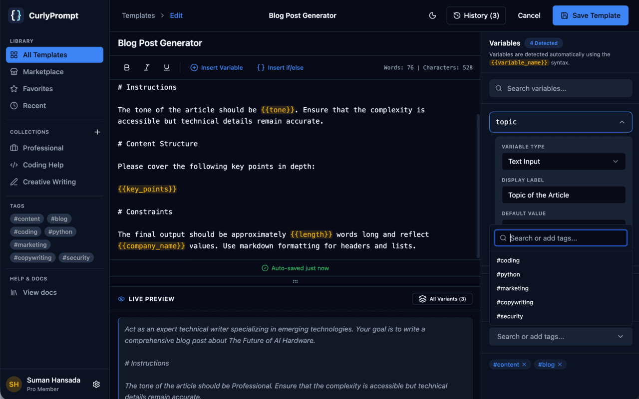 CurlyPrompt screenshot 7