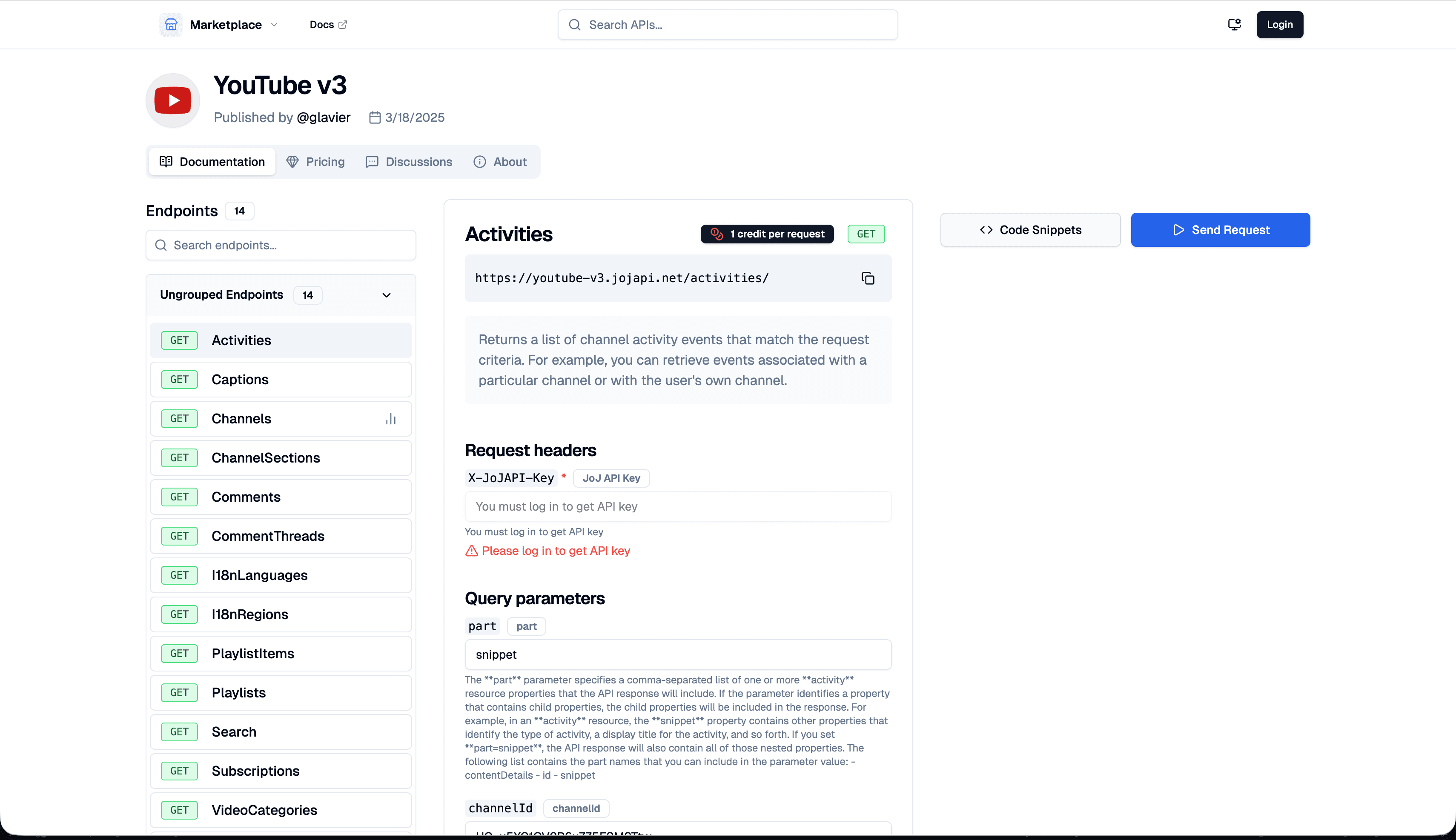 JoJ API screenshot 3