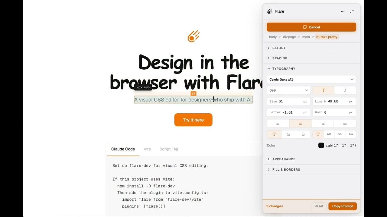 Flare Design screenshot 1