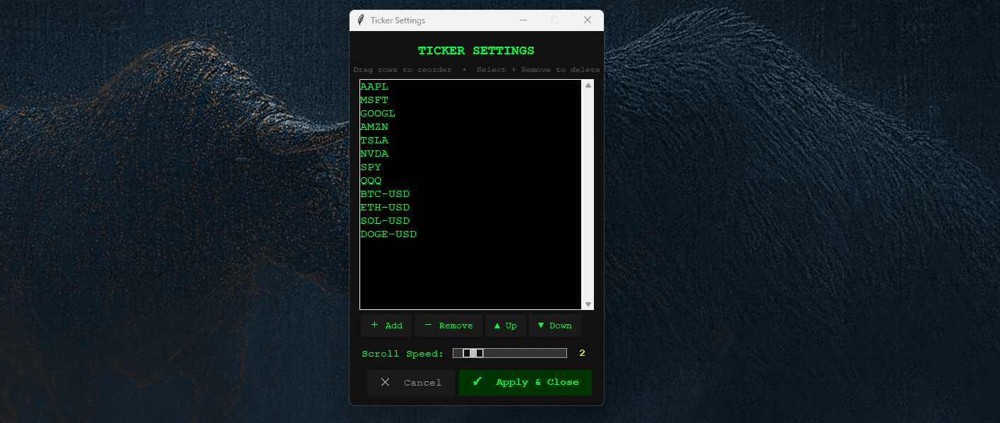 StockTicker for Windows screenshot 2