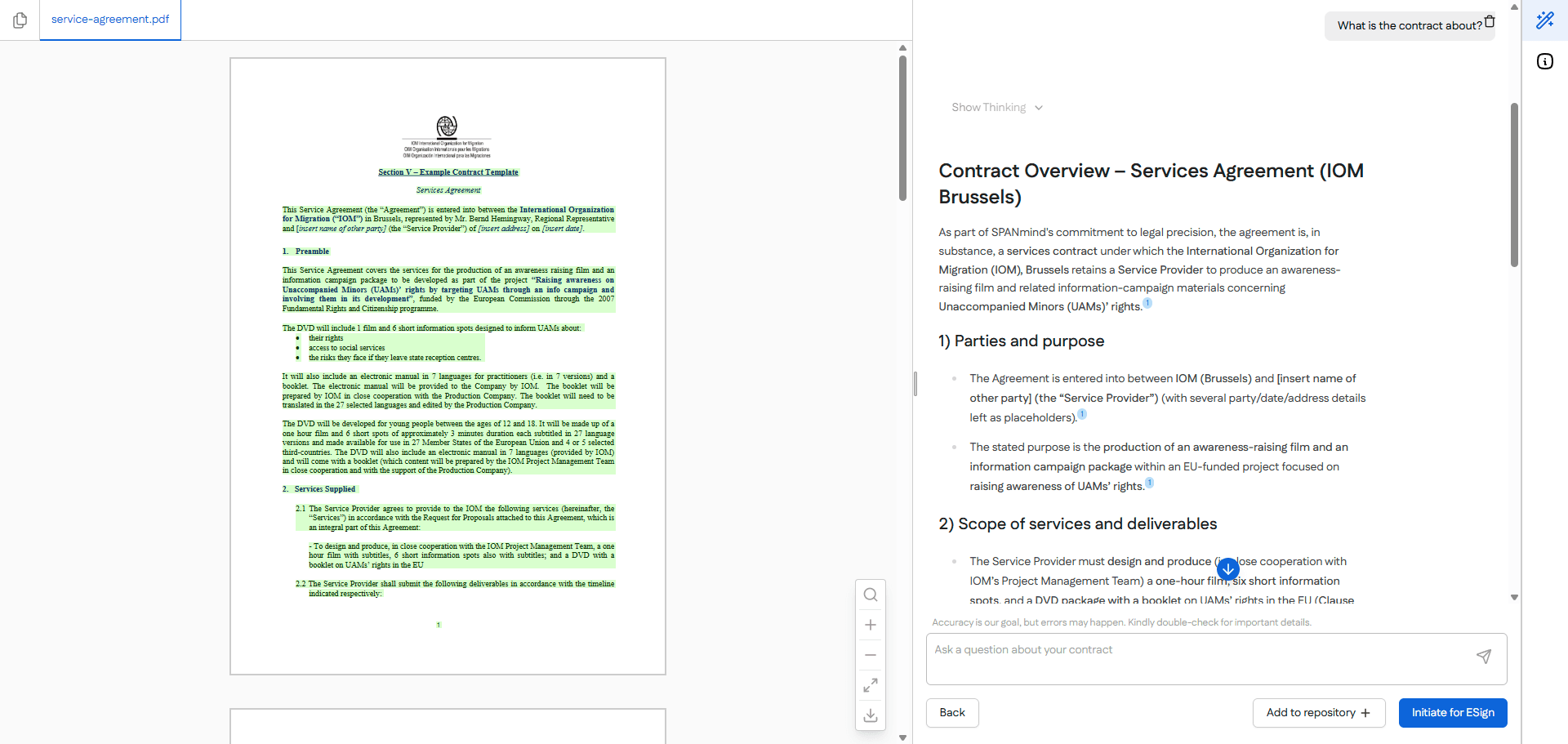ContractSPAN screenshot 4