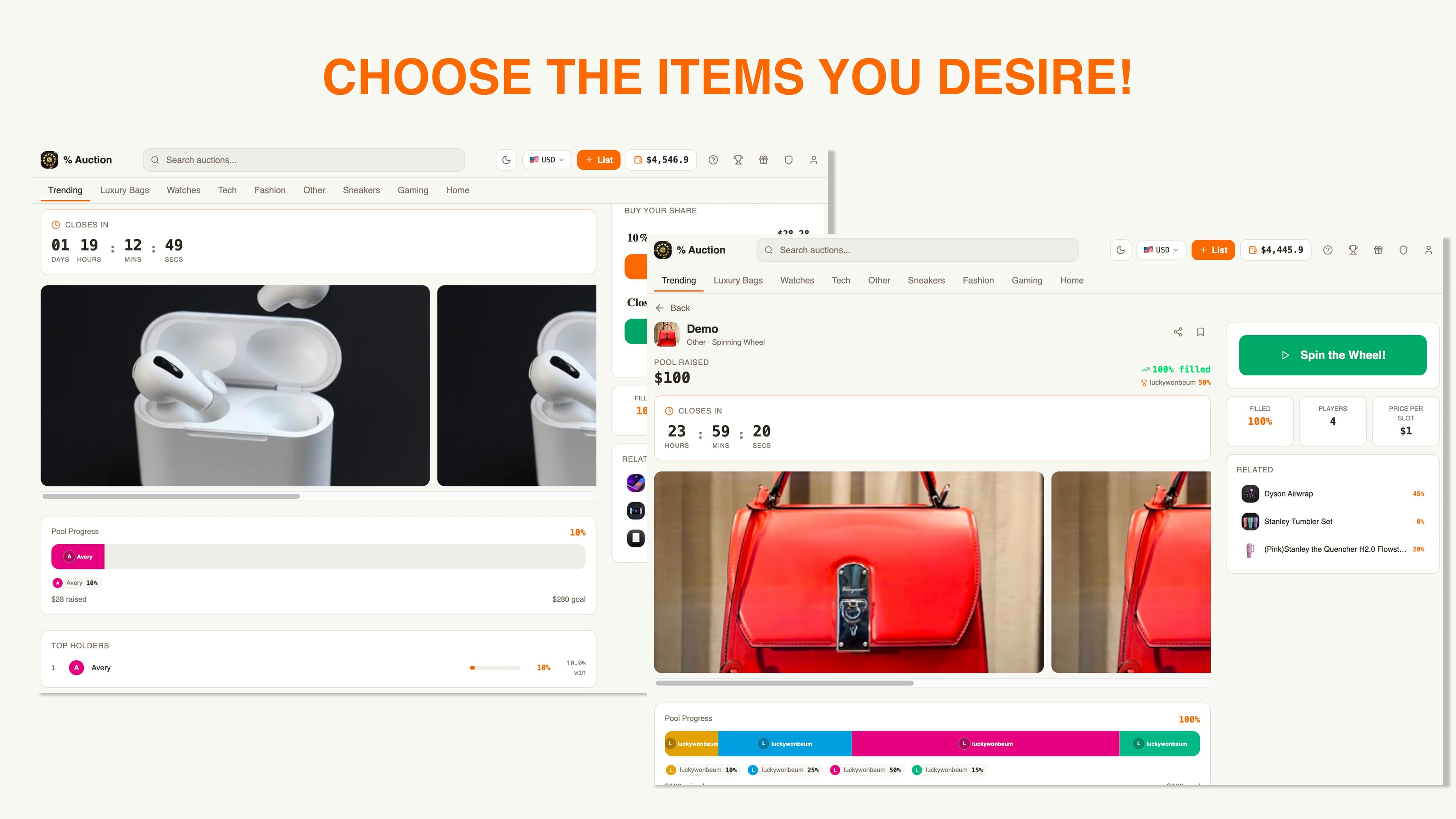 % Percent Auction — Win Luxury Products screenshot 5