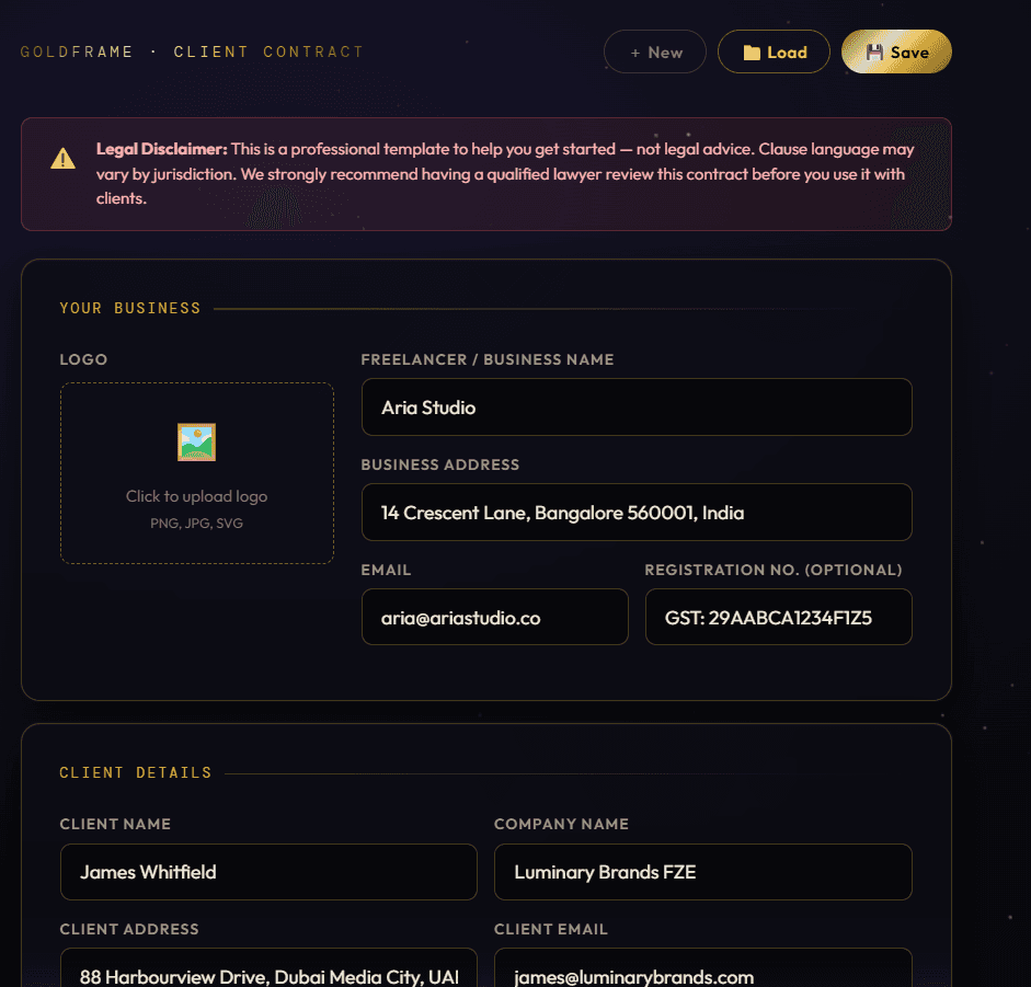 GoldFrame Agency Suite screenshot 3