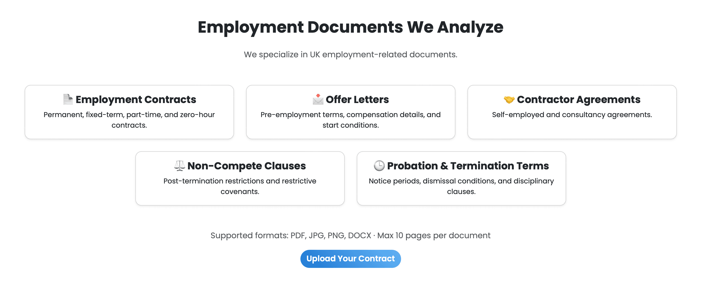 UK Employment Contract Review screenshot 2
