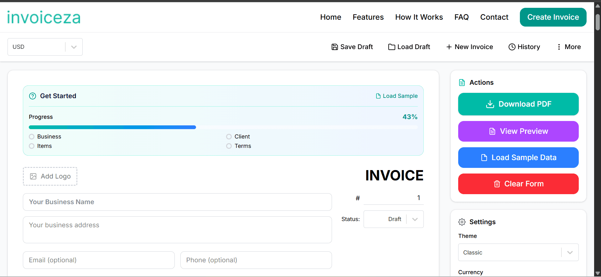 Invoiceza screenshot 1