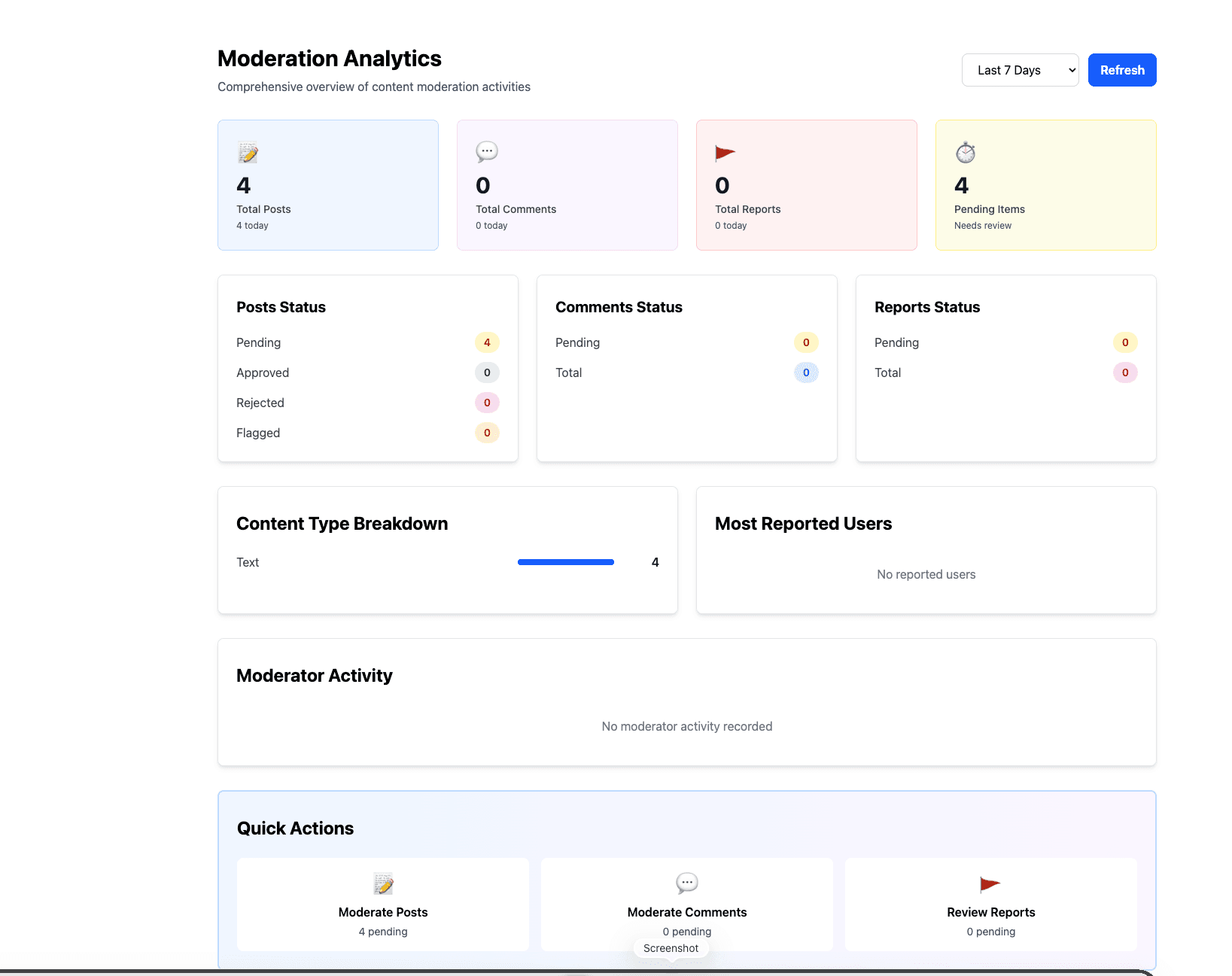 Management and Moderation One Platform screenshot 3