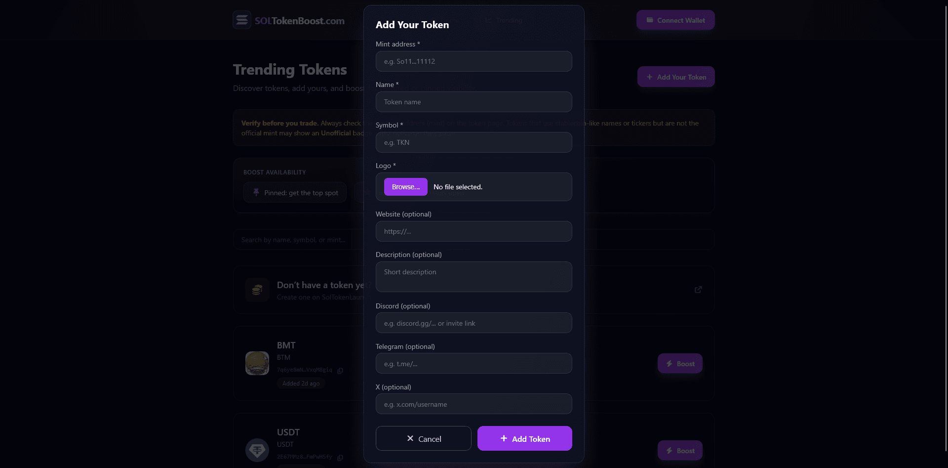 SolTokenBoost screenshot 3