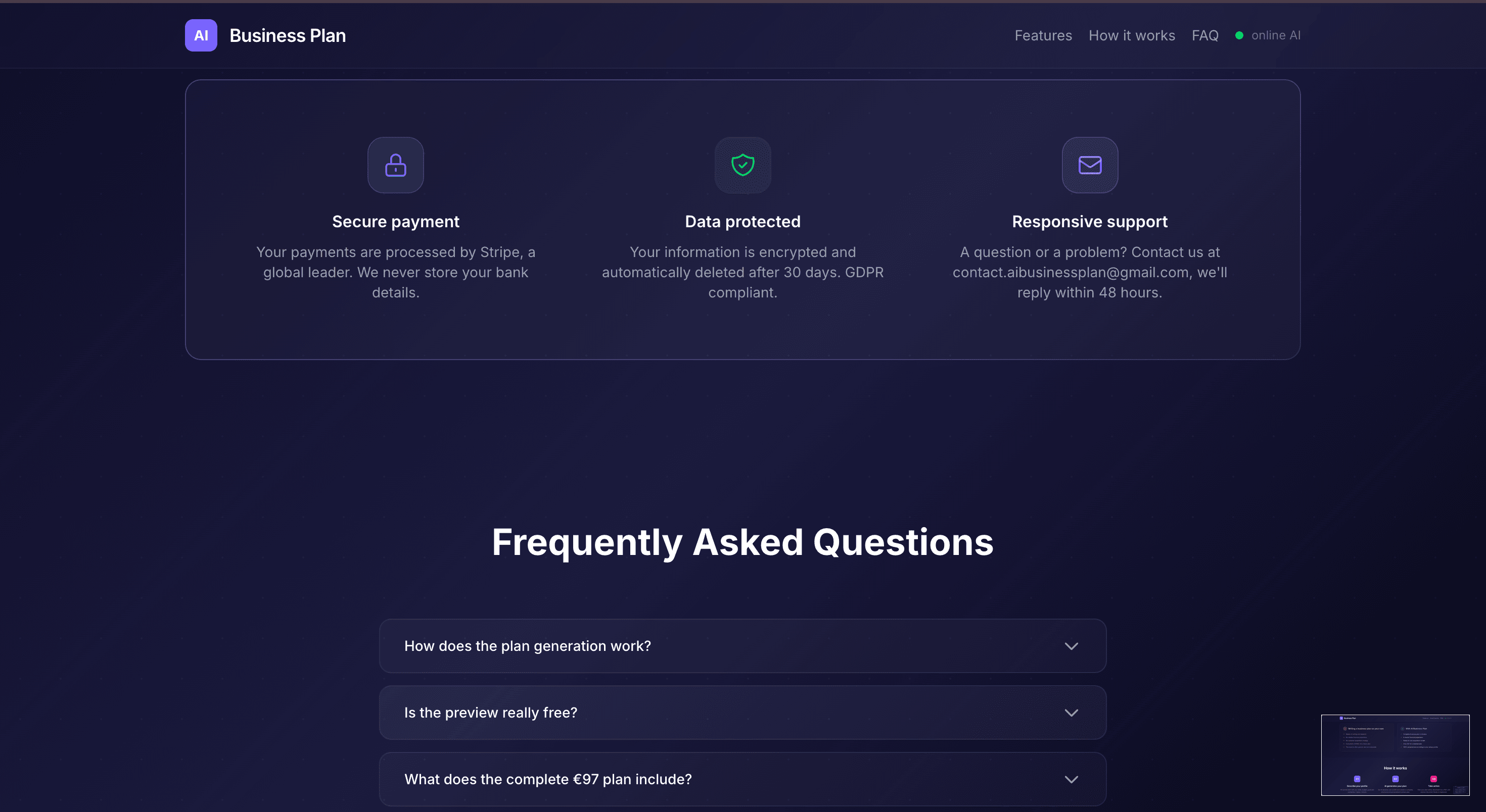 AI Business Plan screenshot 4
